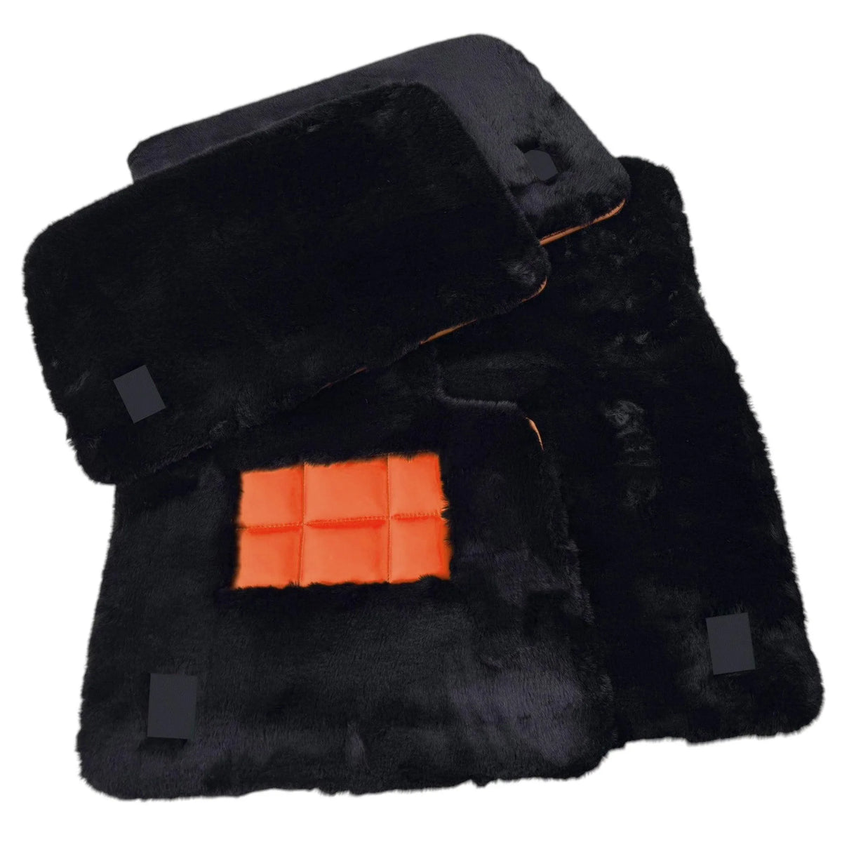 Black Sheepskin Floor Mats for Rolls Royce Ghost Series I (2010-2020) Various Leather Colors