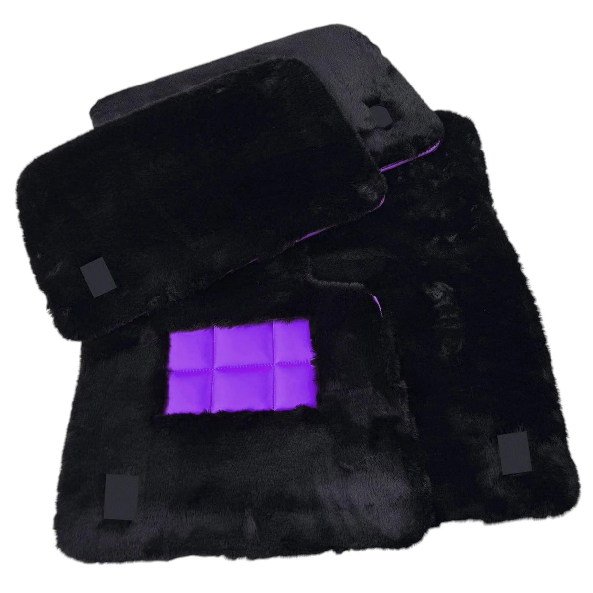 Black Sheepskin Floor Mats for Rolls Royce Ghost Series II (2021-2024) Various Leather Colors