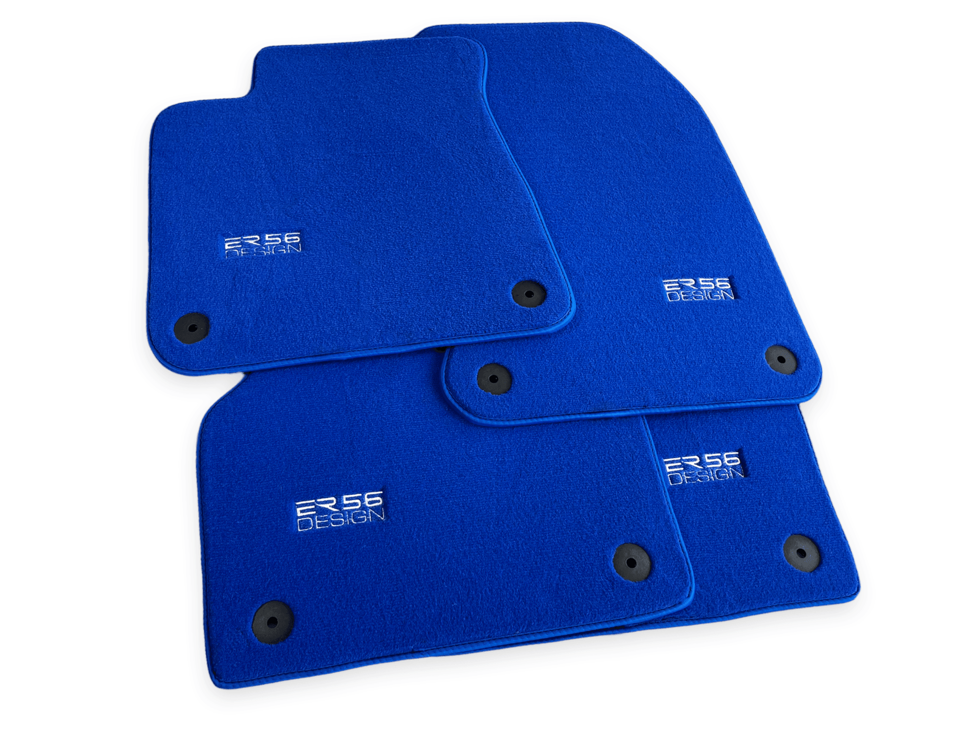 Blue Floor Mats for Audi A3 - 5-door Sportback (MHEV) Mild Hybrid Electric Vehicle (2021 - 2024) | ER56 Design - AutoWin