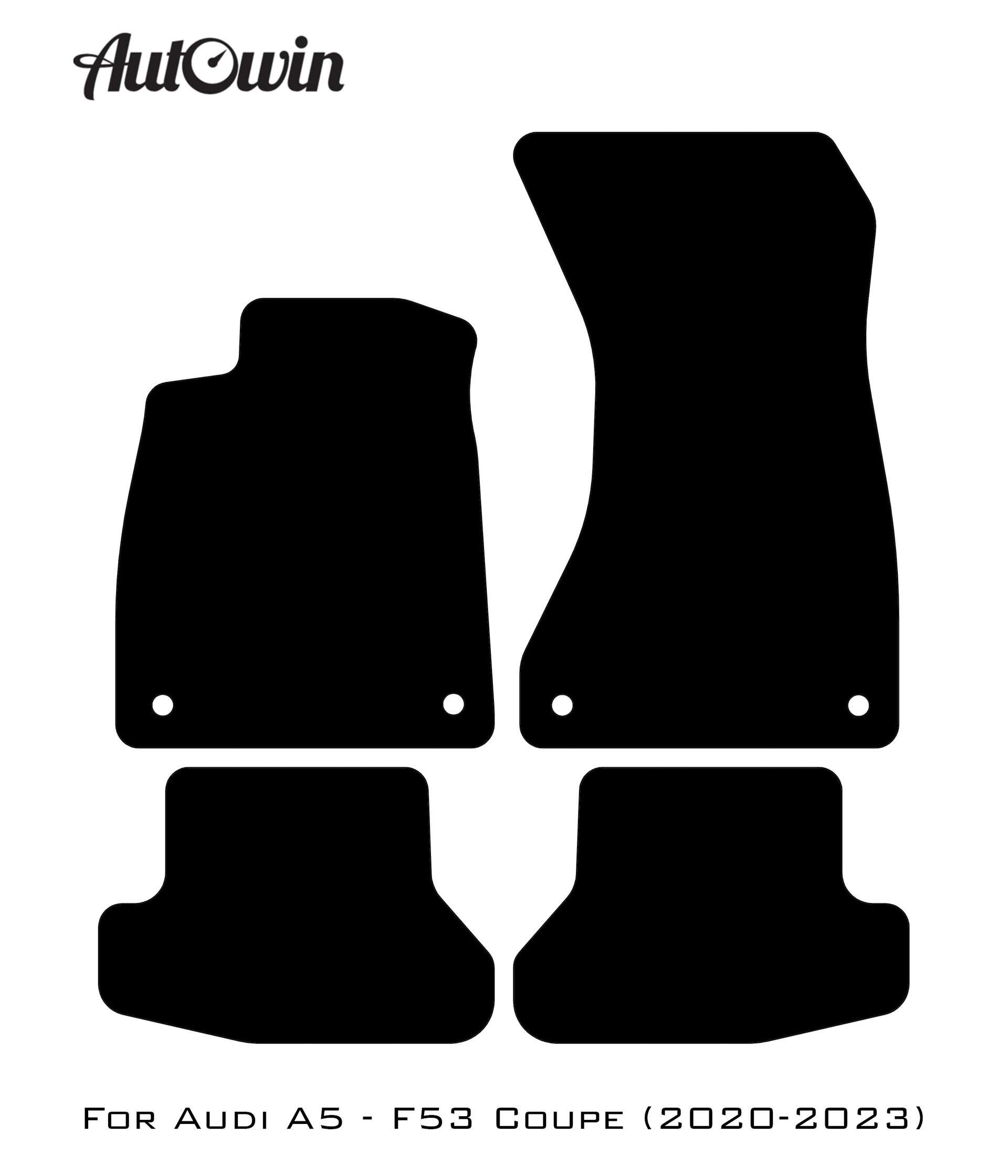 Blue Floor Mats for Audi A5 - F53 Coupe (2020-2023) | ER56 Design - AutoWin