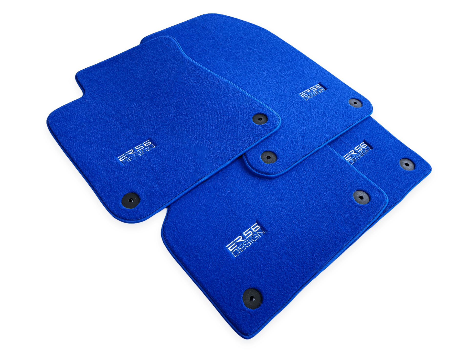 Blue Floor Mats for Audi A6 - C6 Avant (2004-2008) | ER56 Design - AutoWin