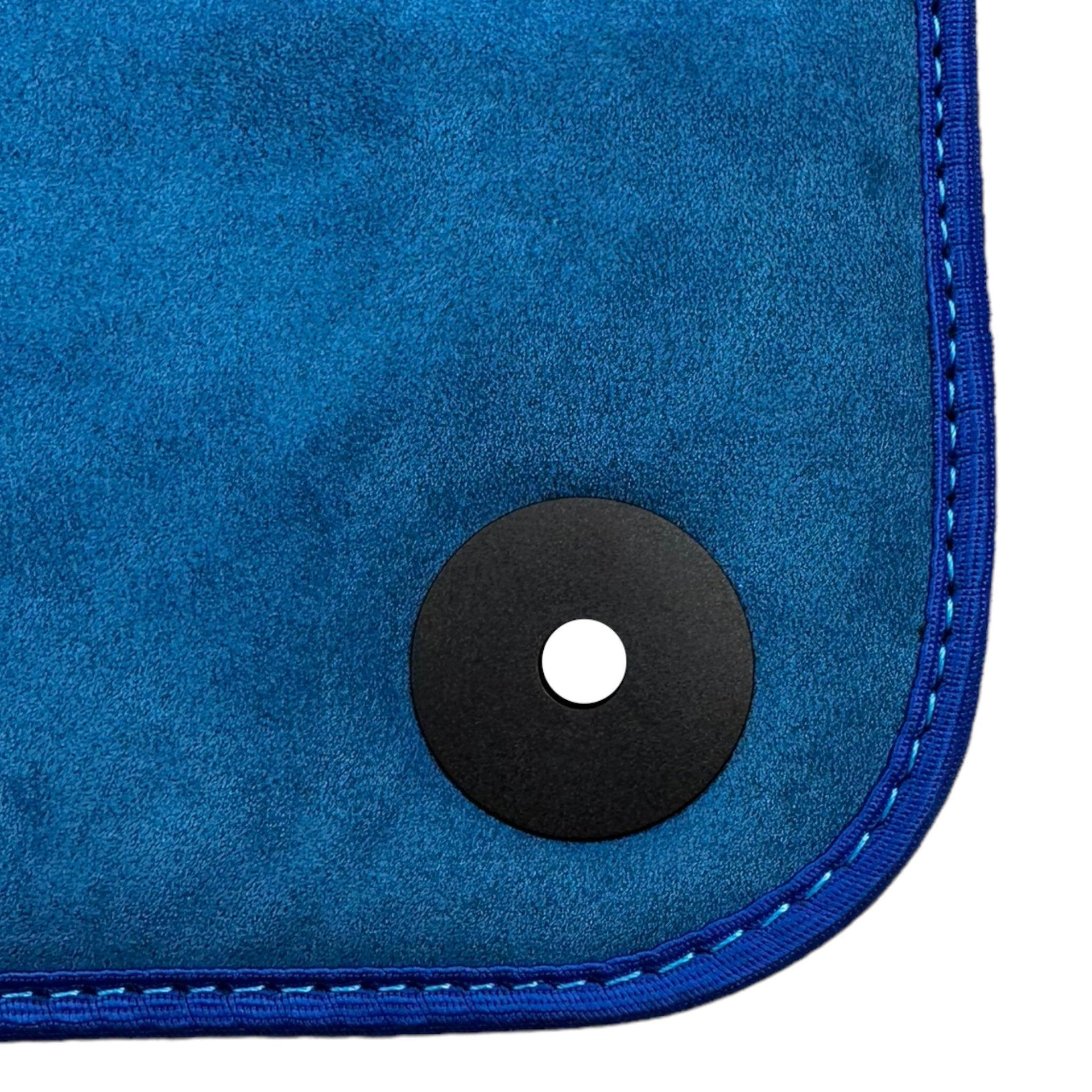 Blue Floor Mats For Bentley Bentayga (2015-2023) with Alcantara Leather - AutoWin