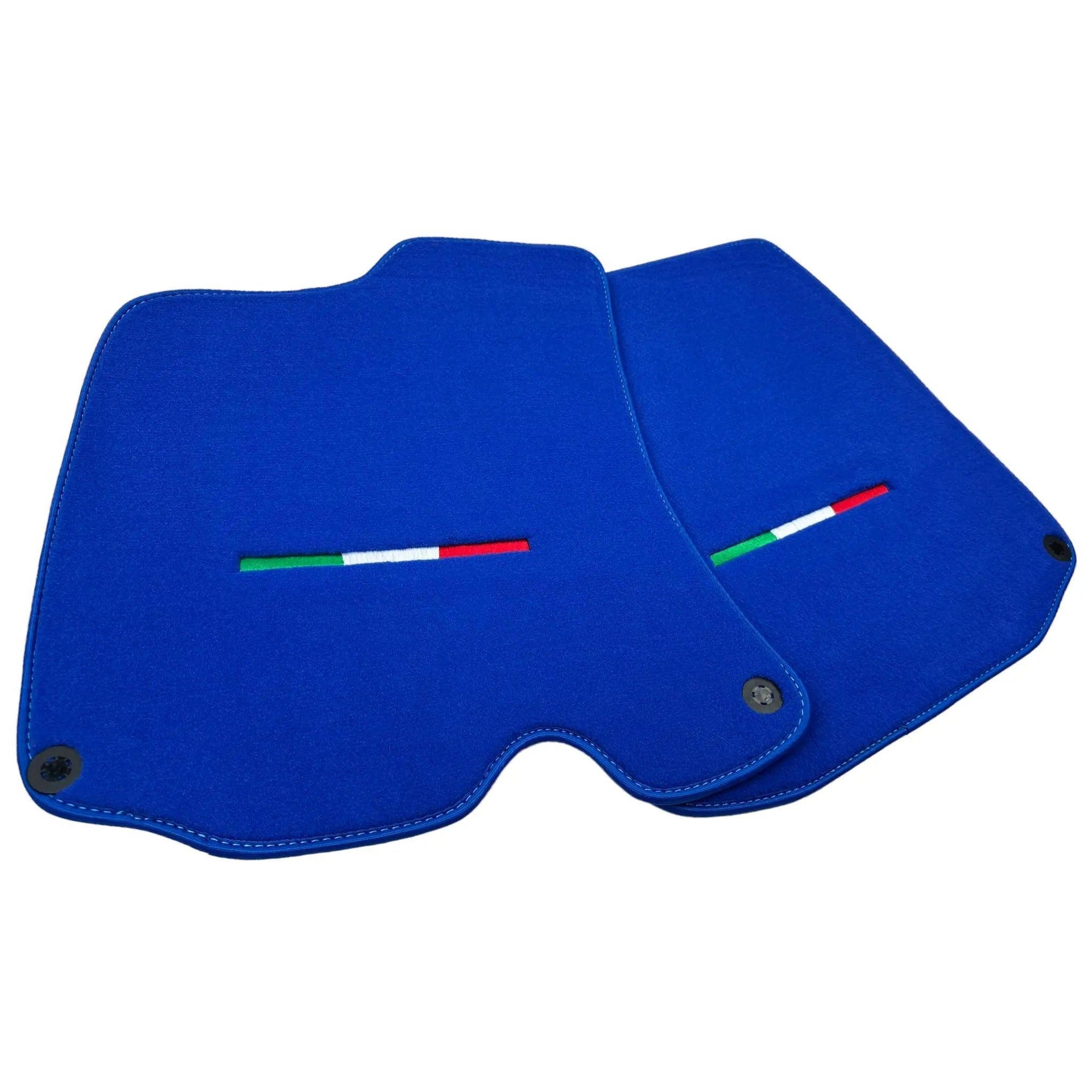 Blue Floor Mats For Ferrari Portofino (2018-2023) Italian Edition - AutoWin