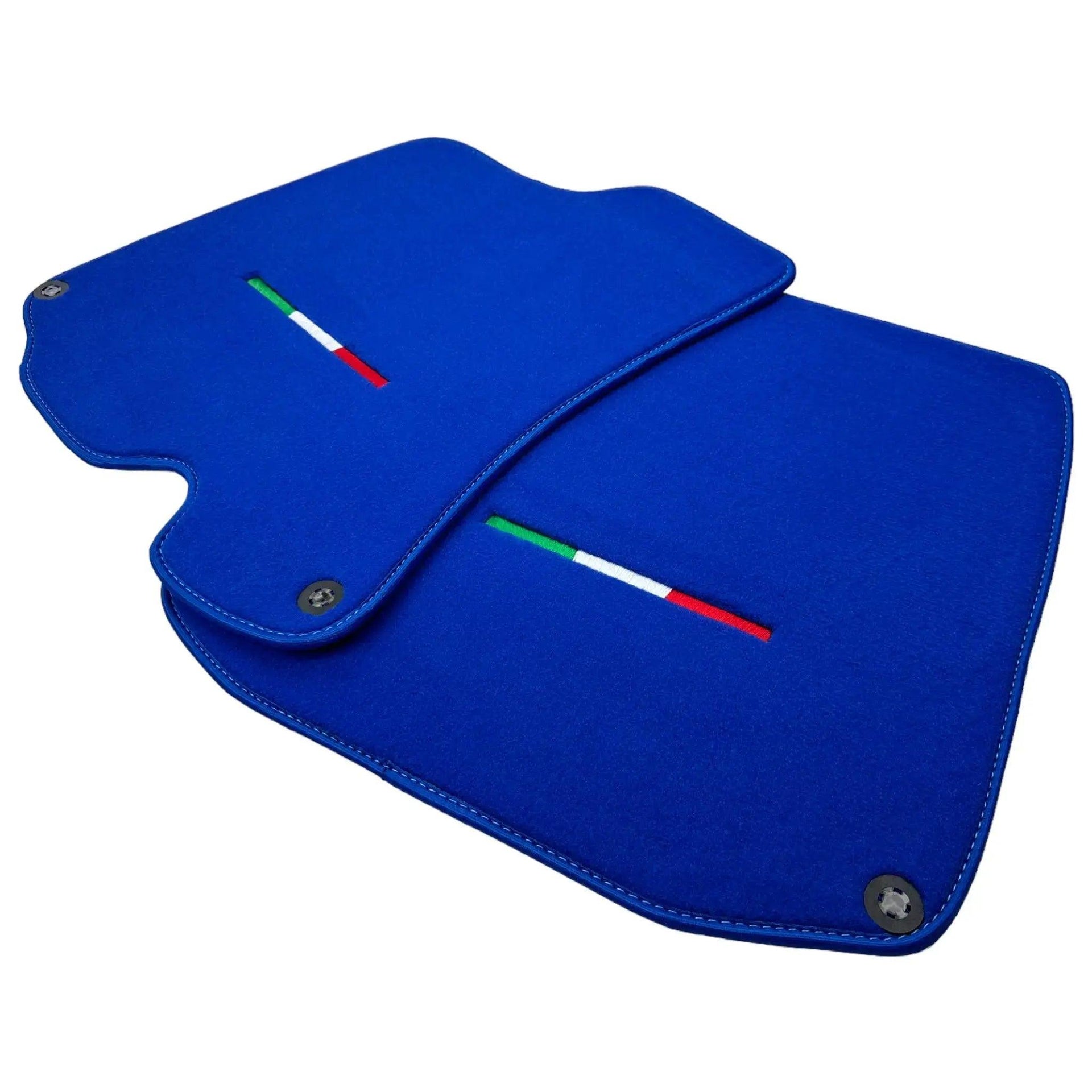 Blue Floor Mats For Ferrari Roma (2021-2024) Italian Edition - AutoWin