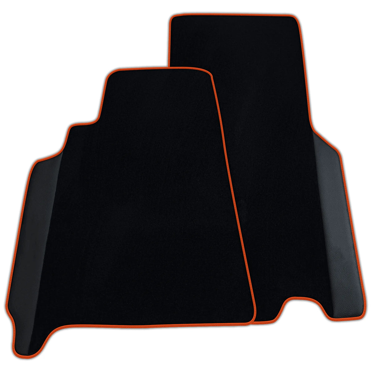 Custom Black Floor Mats for Ferrari 550 Maranello (1996-2002) with Leather