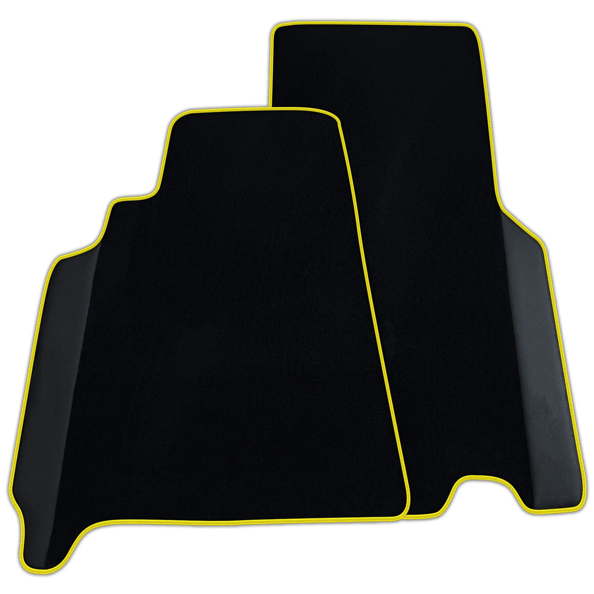 Custom Black Floor Mats for Ferrari 550 Maranello (1996-2002) with Leather