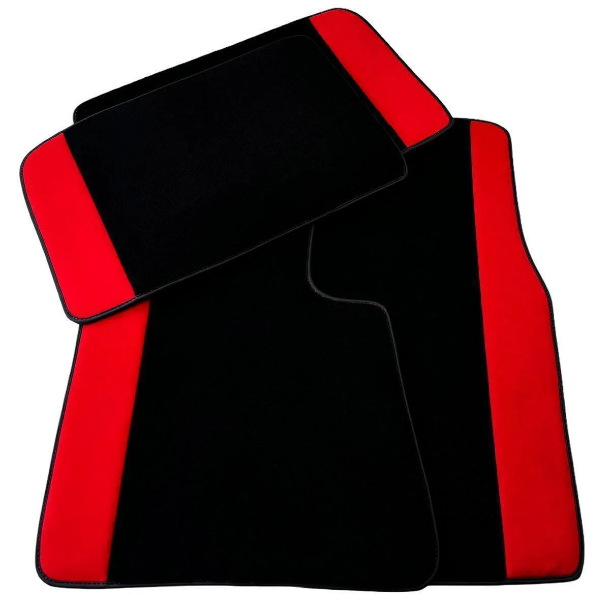 Custom Black Floor Mats for Rolls Royce Ghost Series I (2010–2020) with Red Alcantara