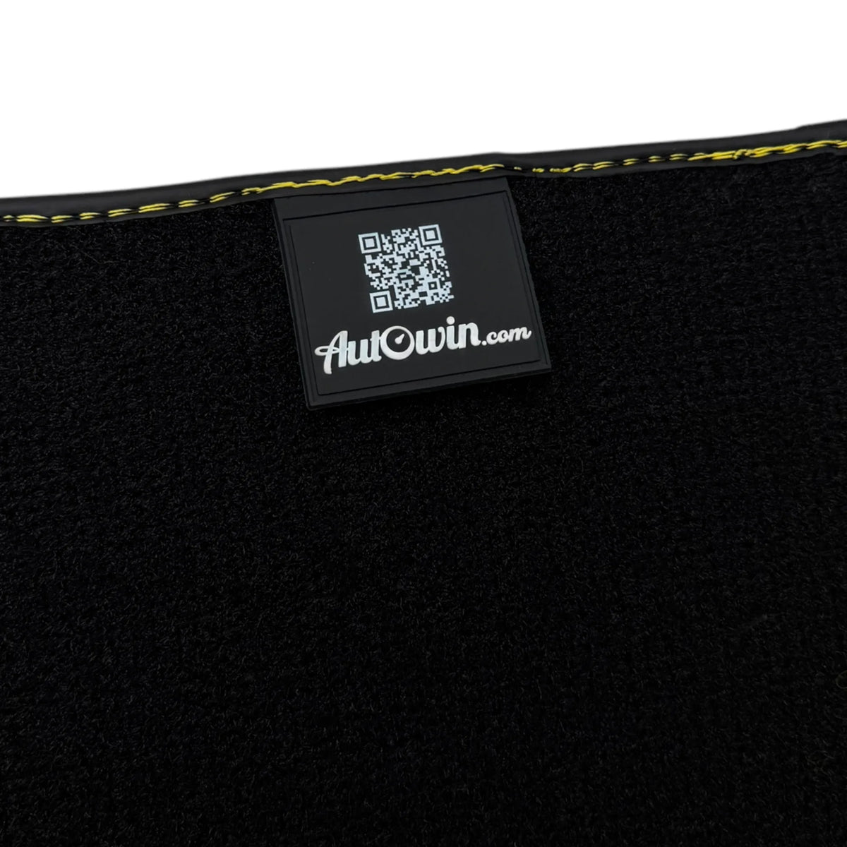 Customizable Black Leather Floor Mats for Lamborghini Aventador S | Yellow Stitching