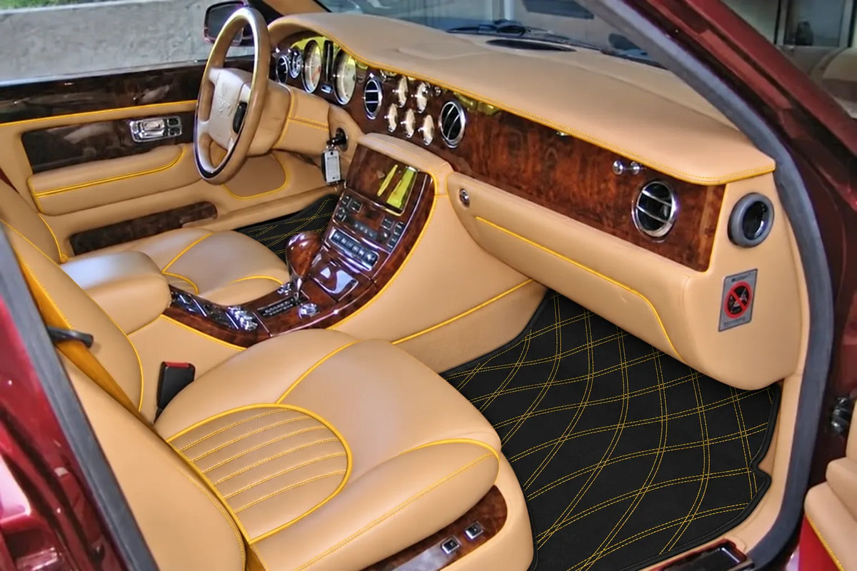 Customizable Leather Floor Mats with AW34 Pattern for Bentley Red Label RL (1998-2009) inside the vehicle