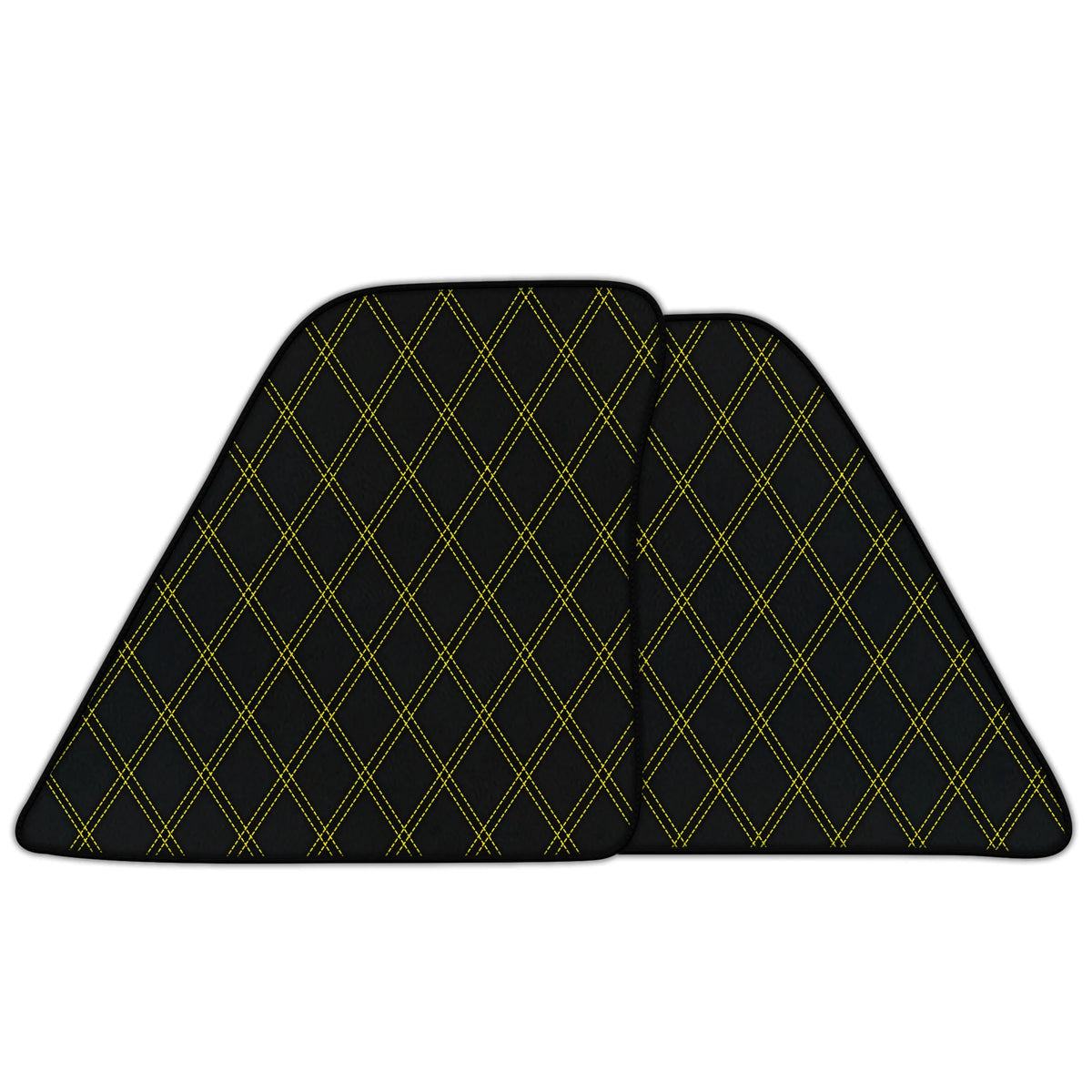 Customizable Leather Floor Mats with Double Diamond Pattern for Ferrari 296 GTS (2022-2027)