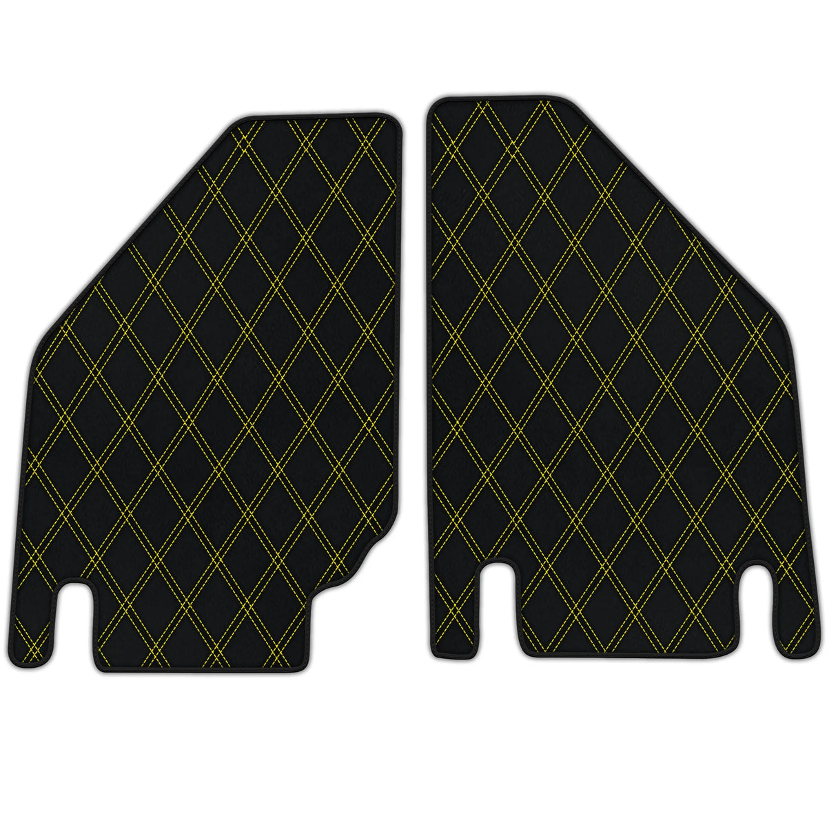 Customizable Leather Floor Mats with Double Diamond Pattern for Lamborghini Countach (1974–1990)