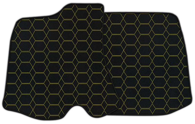 Anpassbare Lederfußmatten mit Hexagon-Muster für Ferrari Portofino (2018–2023)