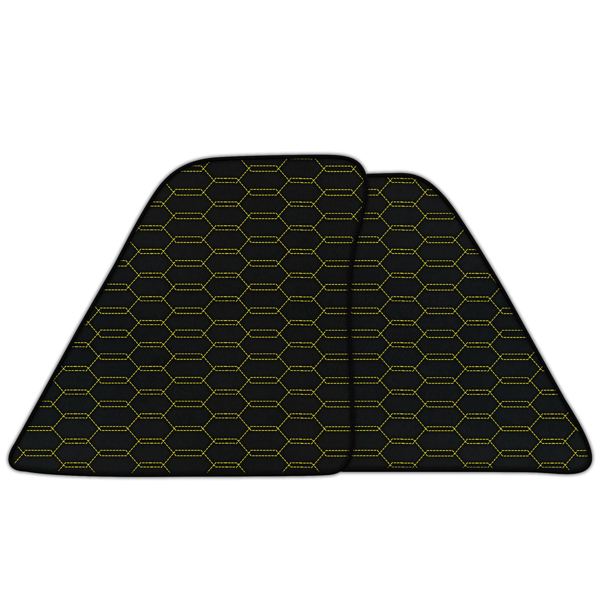 Customizable Leather Floor Mats with Interlaced Hex Pattern for Ferrari 296 GTS (2022-2027)