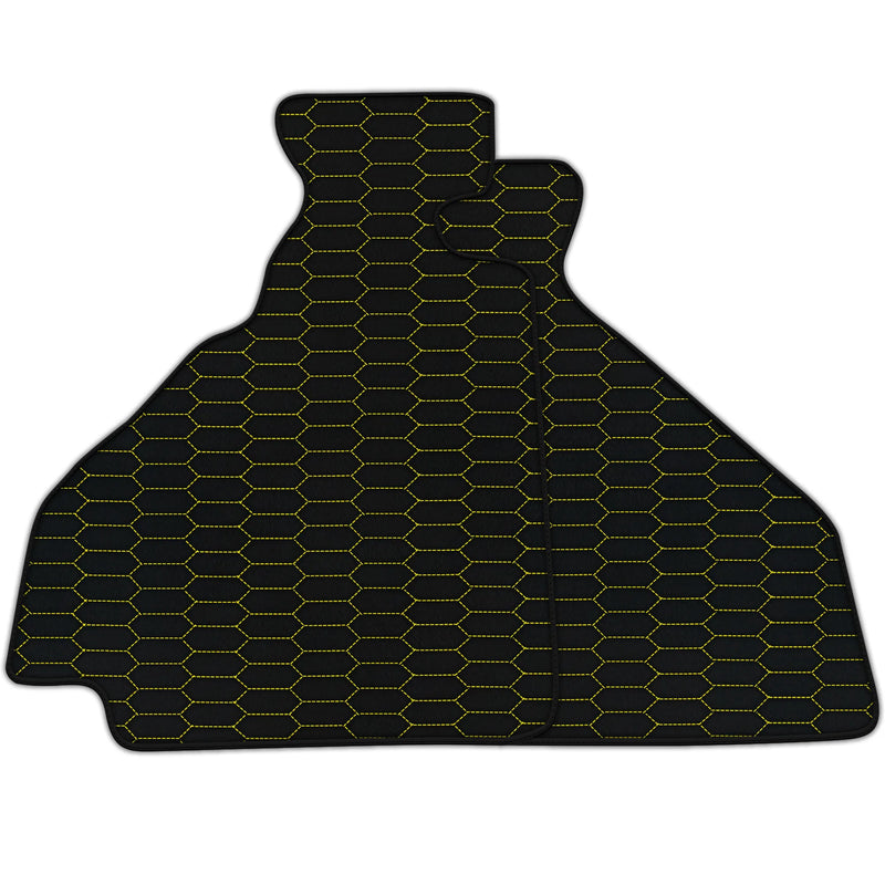 Skreddersydde Lær Bilmatter med Raptor Hex Mønster for Ferrari 348 TS (1989-1995)
