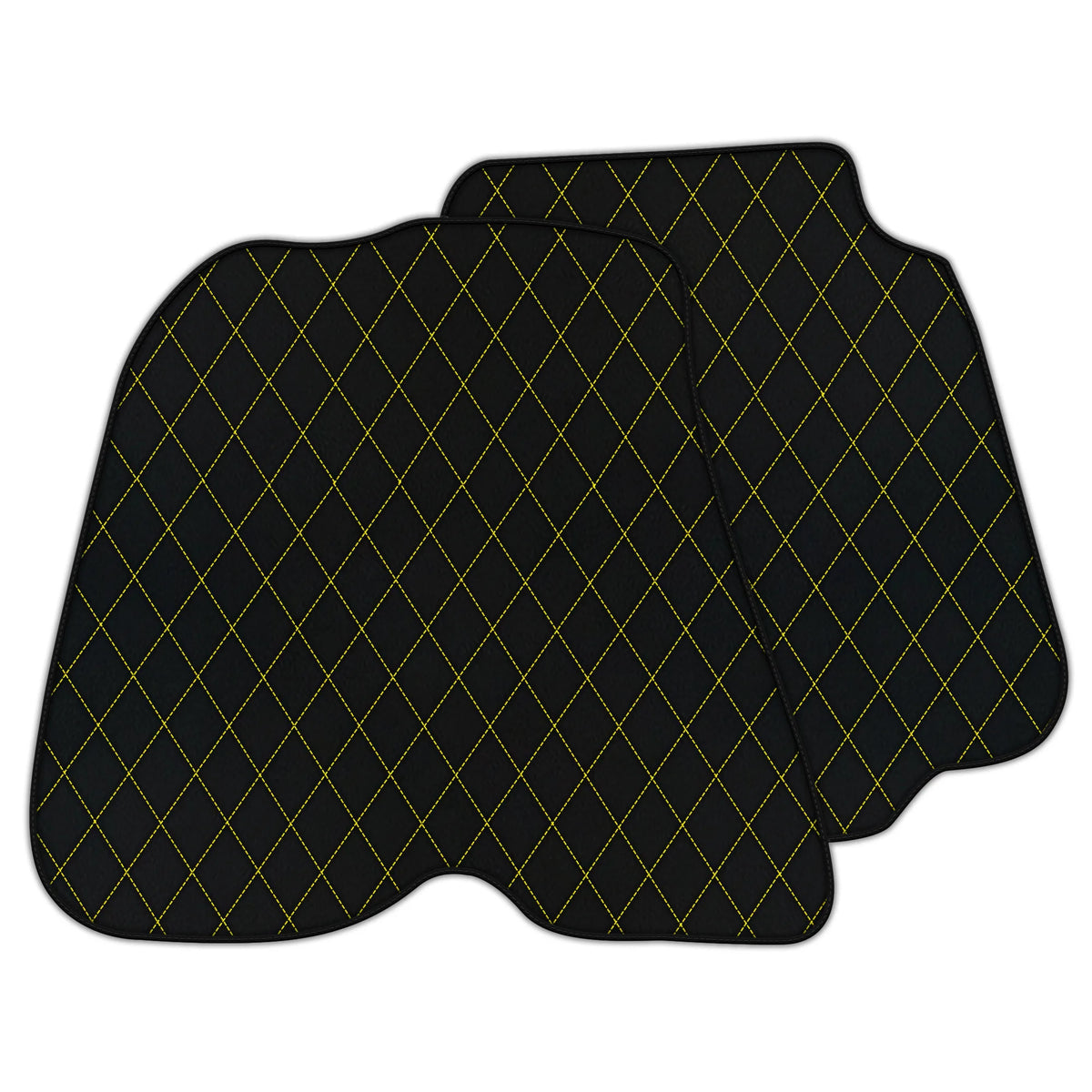 Customizable Leather Floor Mats with Single Diamond Pattern for Ferrari 812 Superfast (2018-2023)