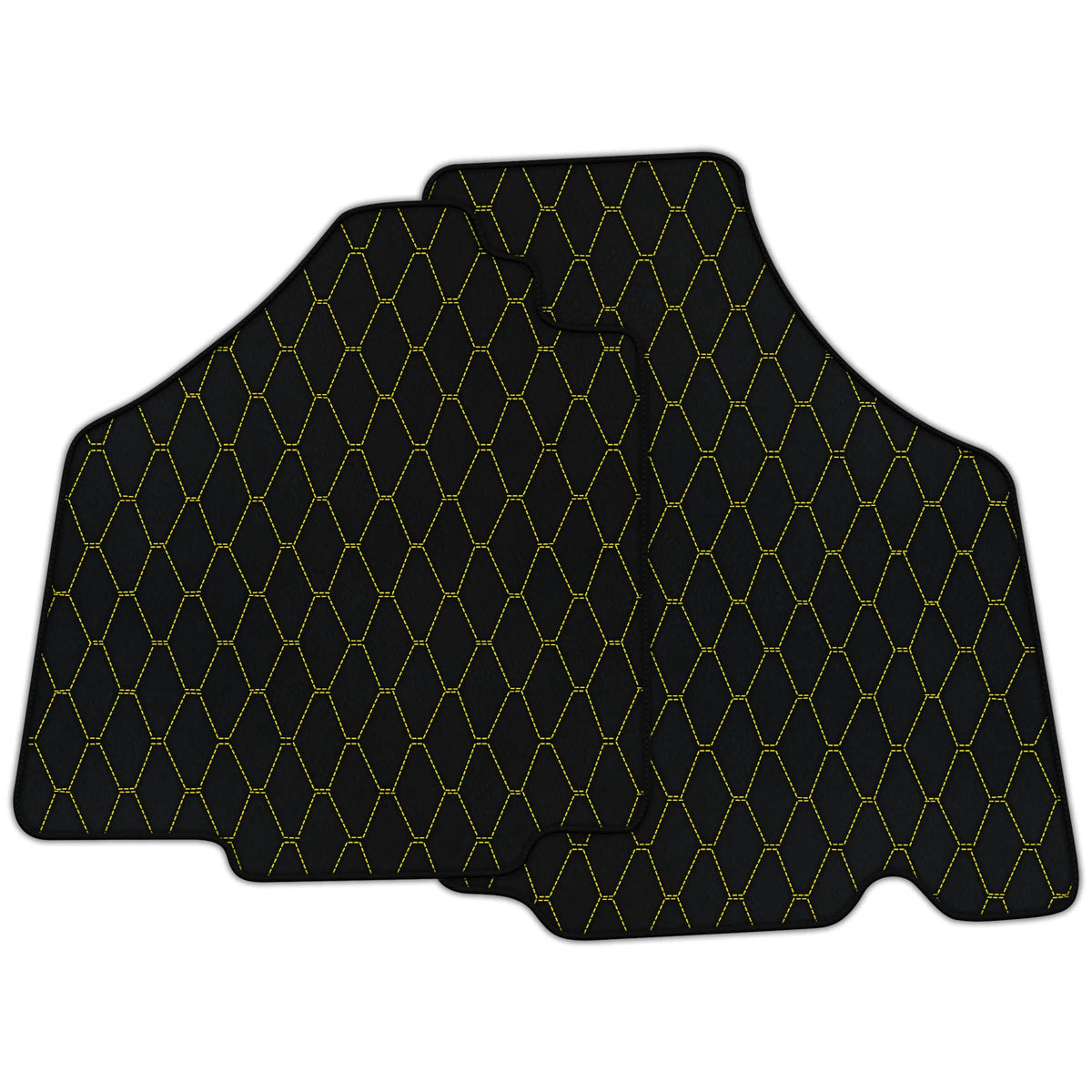 Customizable Leather Floor Mats with Vertical Hex Pattern for Lamborghini Murcielago (2001-2010)