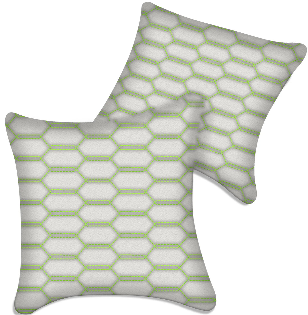 Customizable White Leather Pillows Set of 2 for All Vehicles