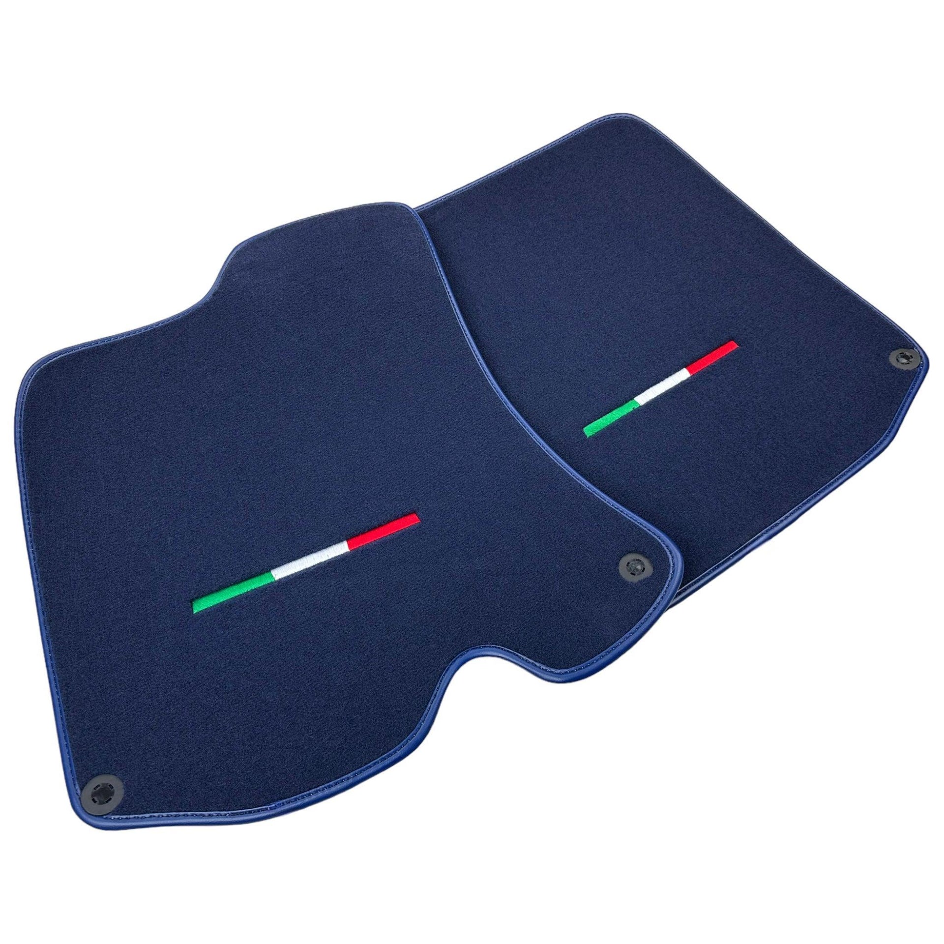 Dark Blue Floor Mats For Ferrari Portofino (2018-2023) Italian Edition - AutoWin