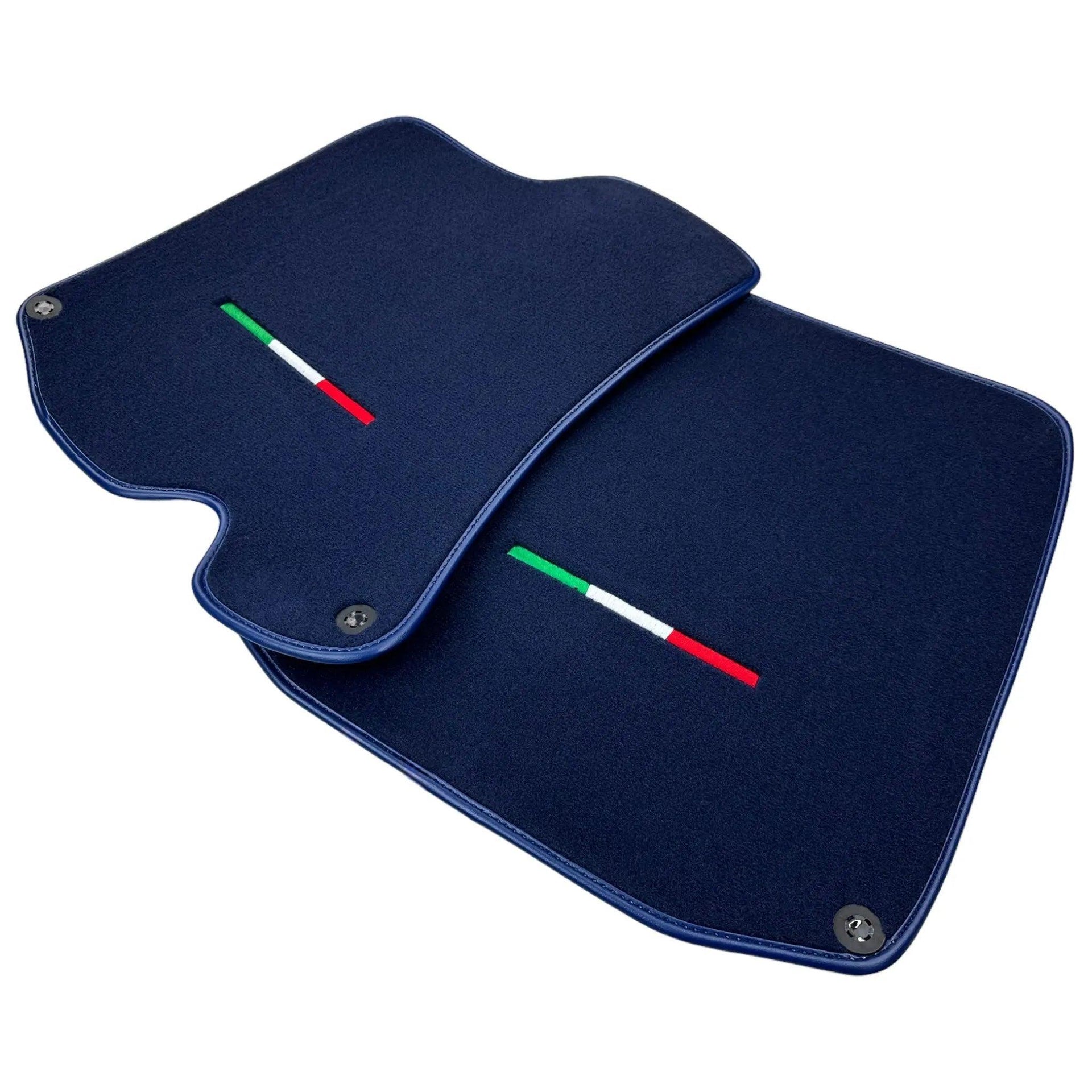 Dark Blue Floor Mats For Ferrari Roma (2021-2024) Italian Edition - AutoWin