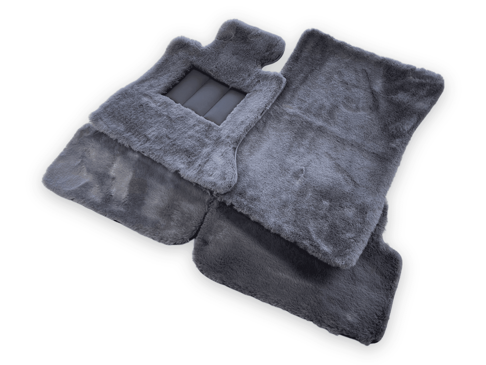 Dark Gray Sheepskin Floor Mats For Rolls Royce Spectre (2023-2024) Er56 Design Brand - AutoWin