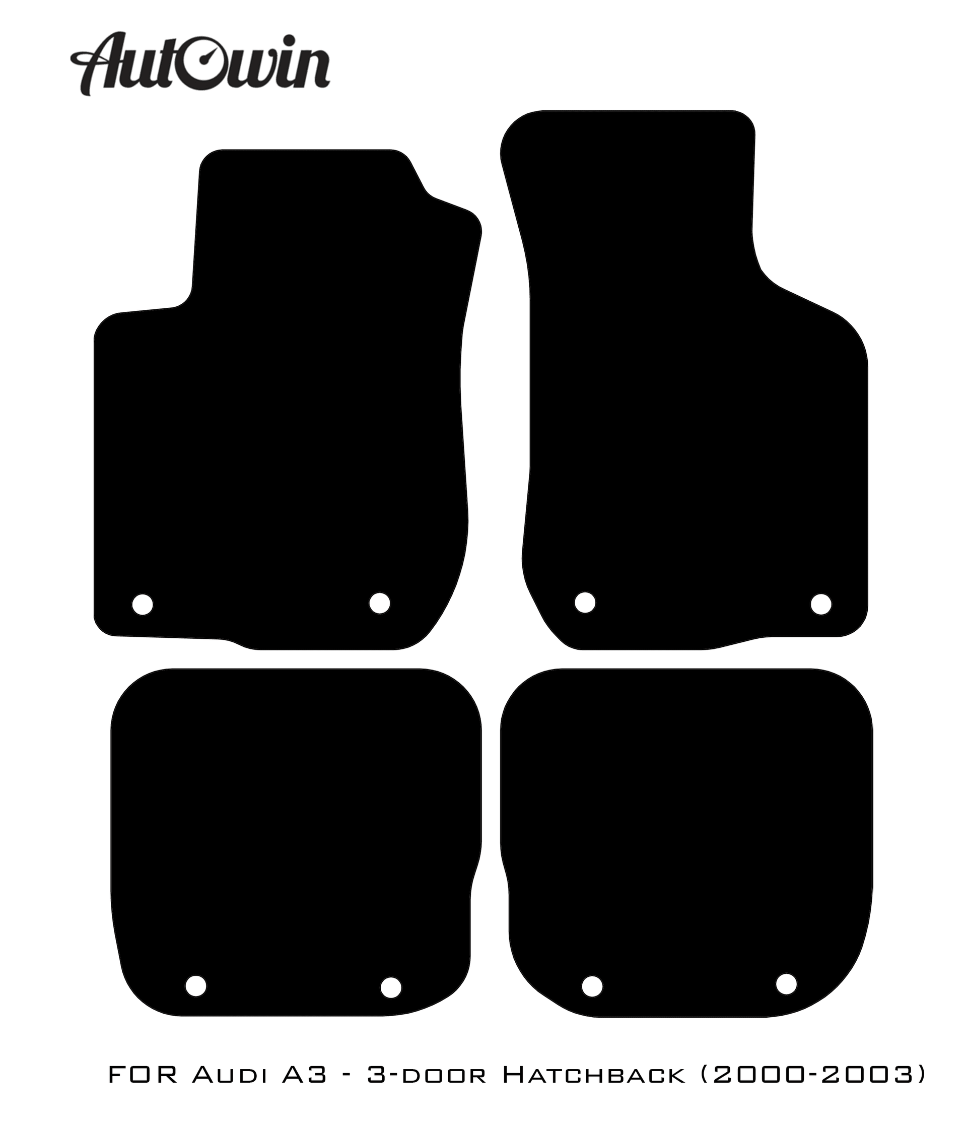 Floor Mats for Audi A3 - 3-door Hatchback (2000-2003) Er56 Design - AutoWin