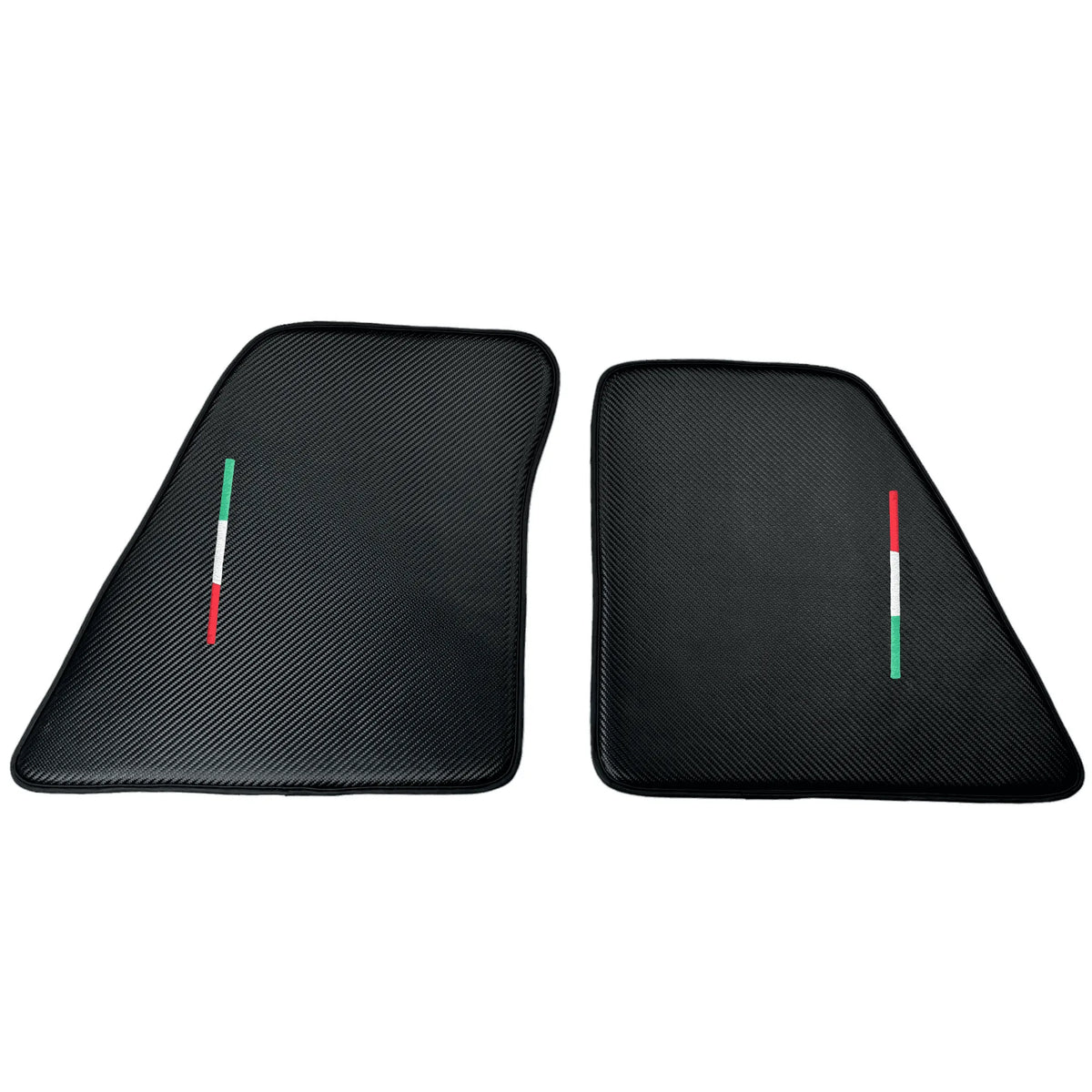 Floor Mats for Ferrari 296 GTS (2022-2027) Made From Carbon Fiber Leather - AutoWin
