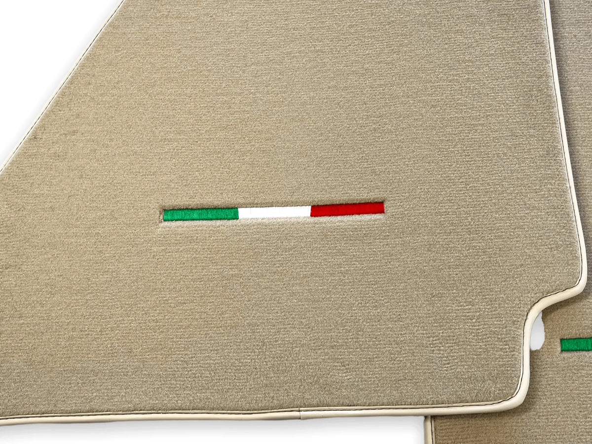 Floor Mats For Ferrari 328 GTB 1985-1989 Beige Autowin Brand Italian Edition - AutoWin
