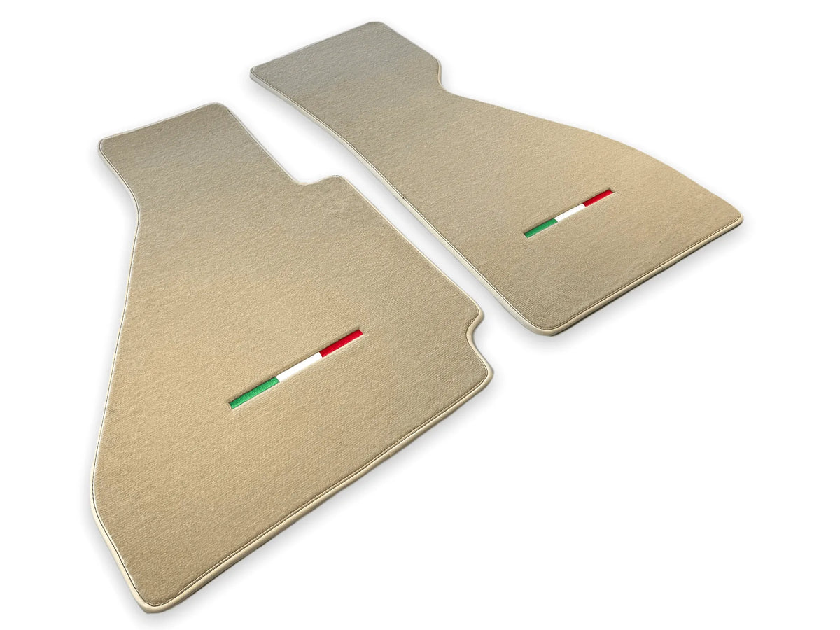 Floor Mats For Ferrari 328 GTB 1985-1989 Beige Autowin Brand Italian Edition - AutoWin