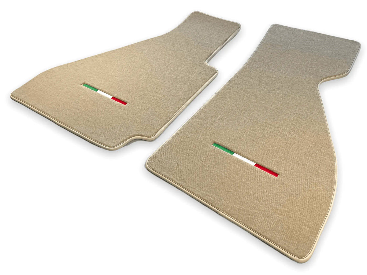 Floor Mats For Ferrari 328 GTB 1985-1989 Beige Autowin Brand Italian Edition - AutoWin
