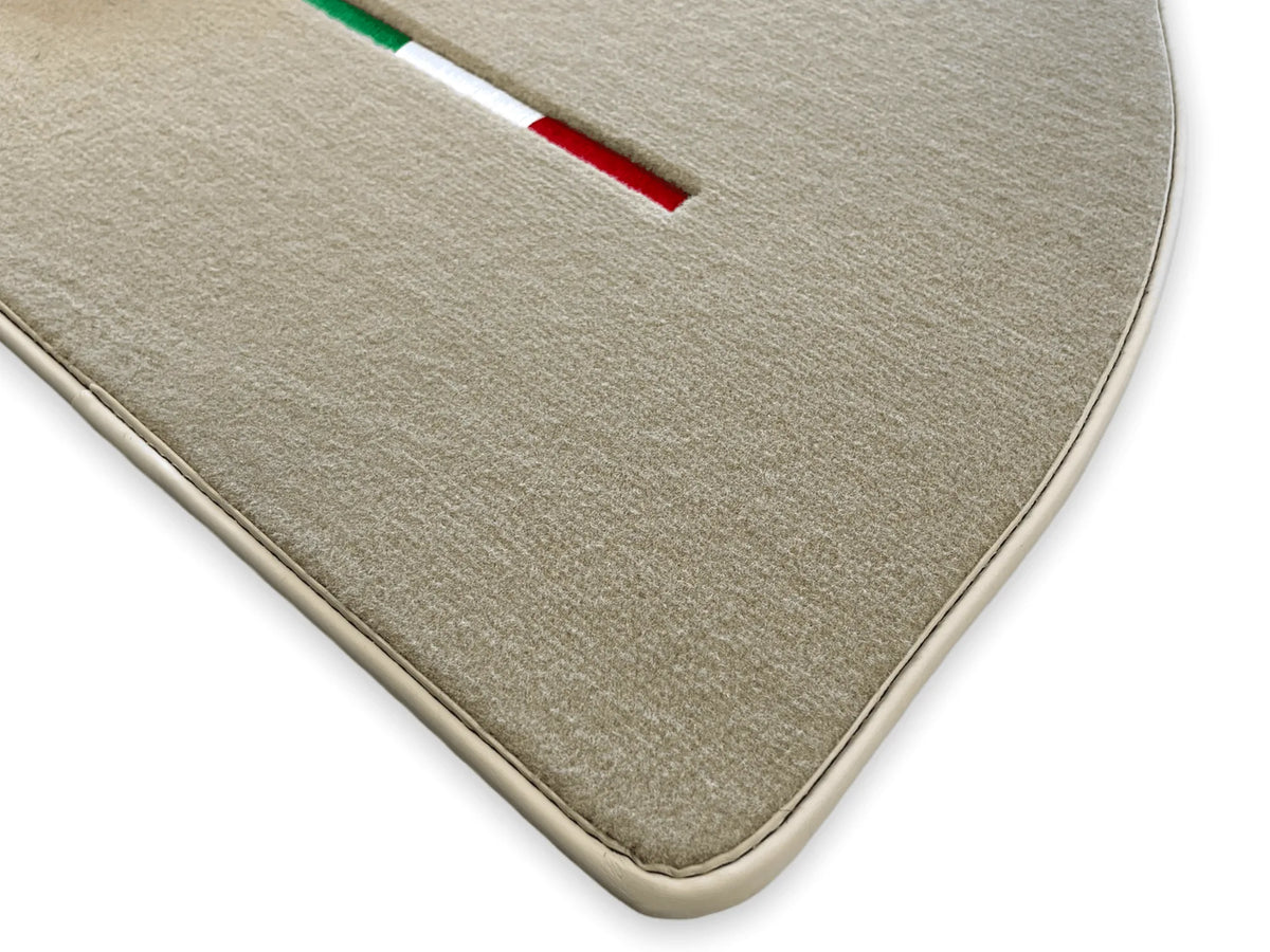 Floor Mats For Ferrari 328 GTB 1985-1989 Beige Autowin Brand Italian Edition - AutoWin