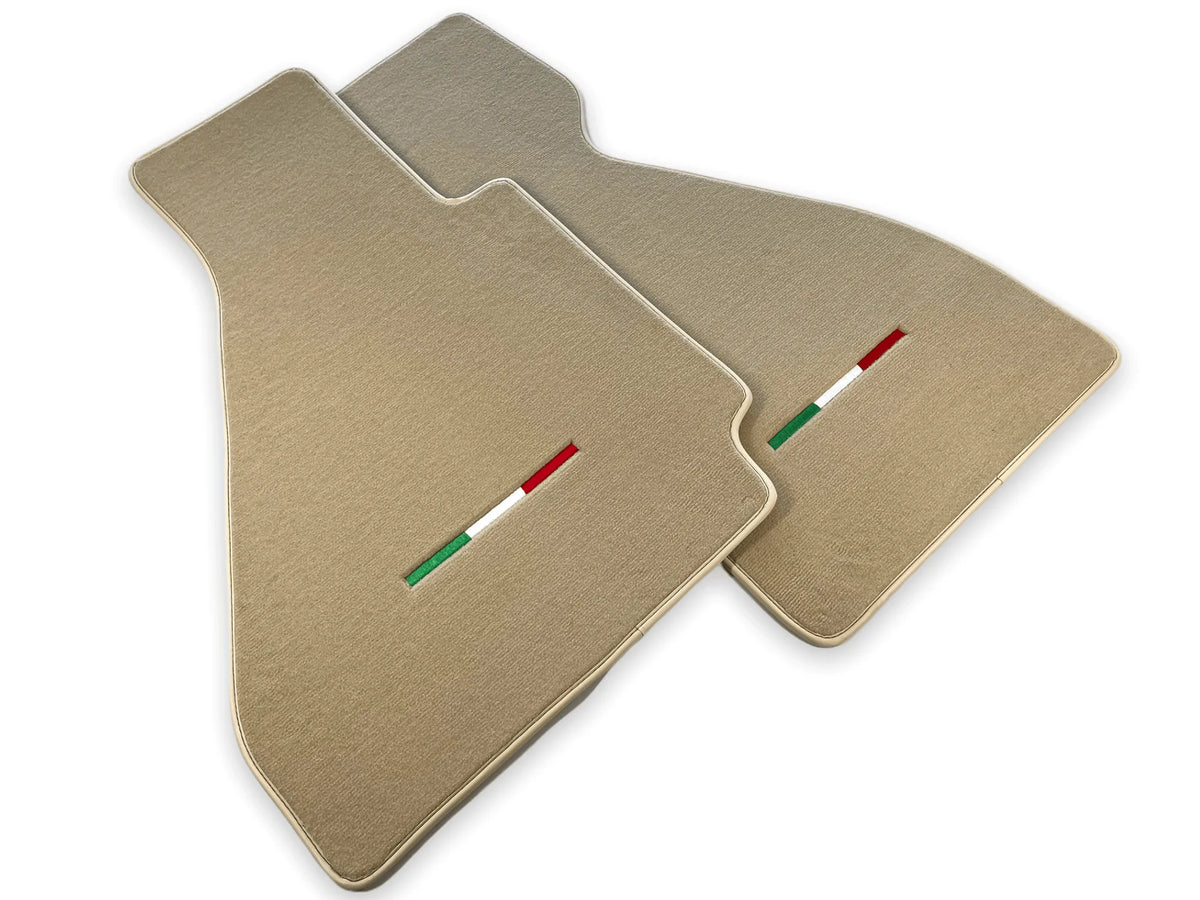 Floor Mats For Ferrari 328 GTB 1985-1989 Beige Autowin Brand Italian Edition - AutoWin