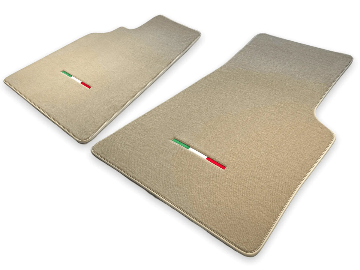 Floor Mats For Ferrari 328 GTB 1985-1989 Beige Autowin Brand Italian Edition - AutoWin