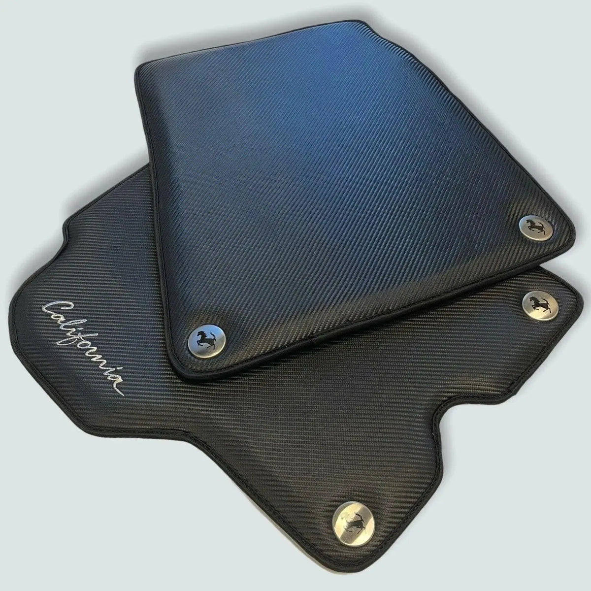 Bilmatter For Ferrari California Convertible 2008-2014 Karbonfiber Lær - AutoWin