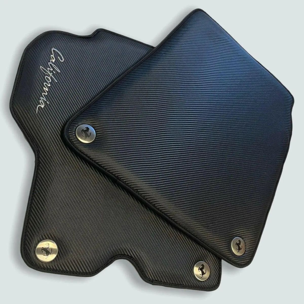 Bilmatter For Ferrari California Convertible 2008-2014 Karbonfiber Lær - AutoWin