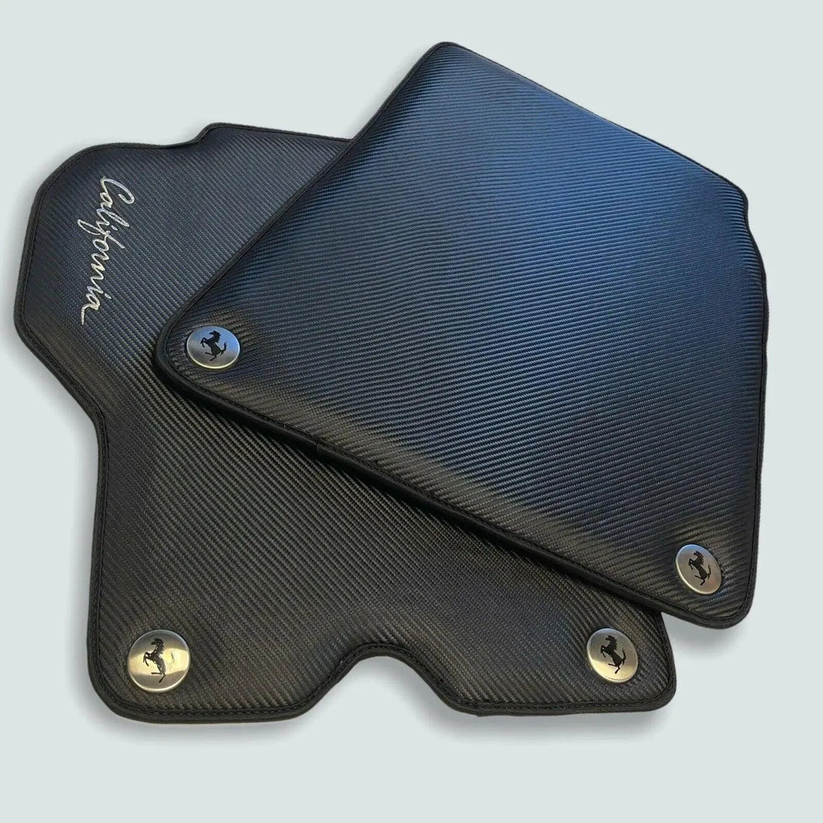 Bilmatter For Ferrari California Convertible 2008-2014 Karbonfiber Lær - AutoWin