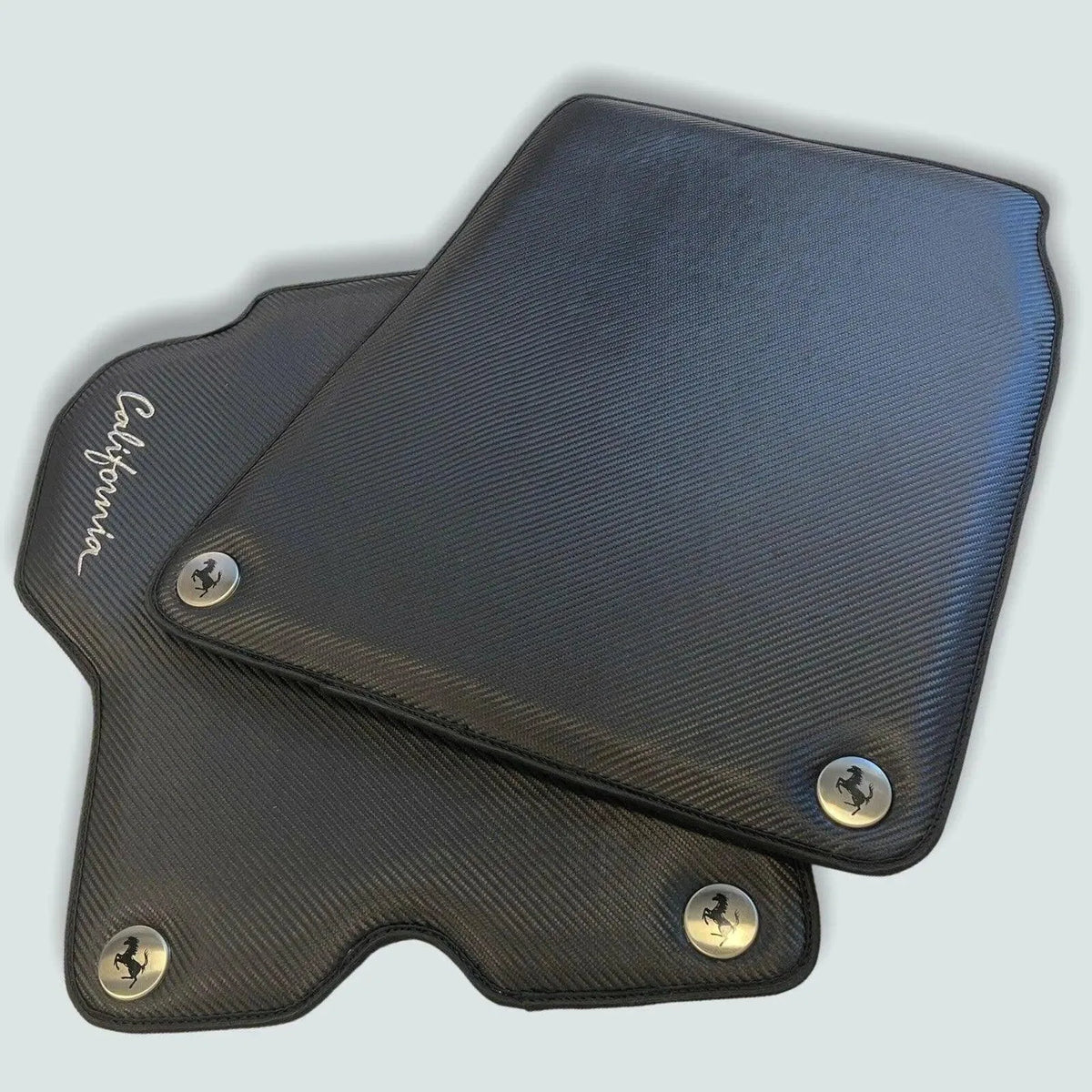 Bilmatter For Ferrari California Convertible 2008-2014 Karbonfiber Lær - AutoWin