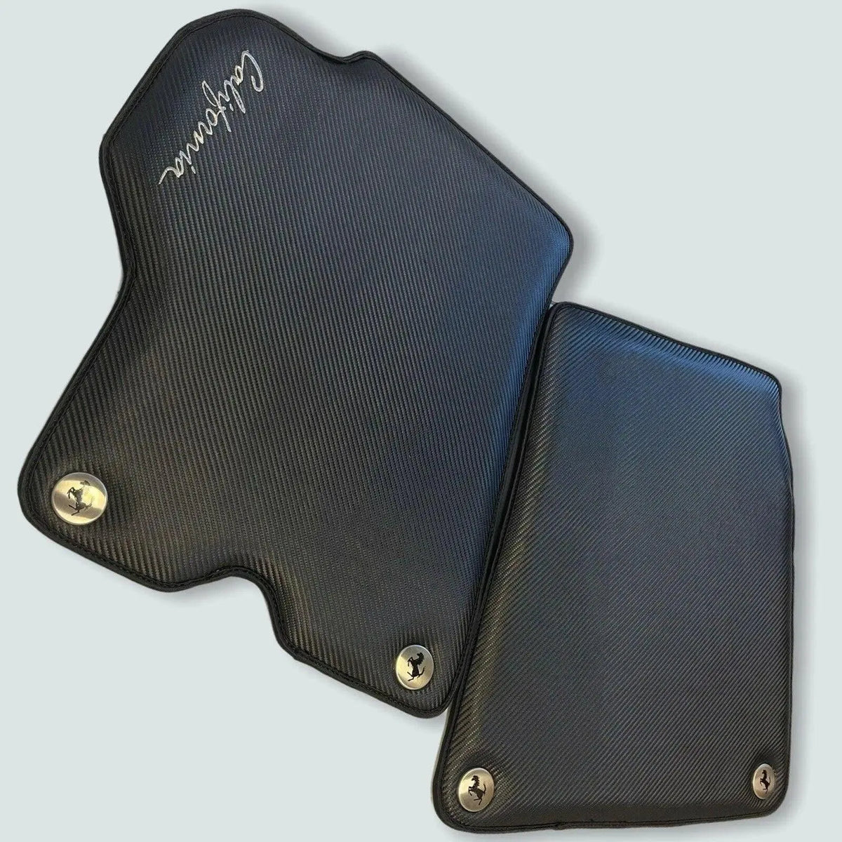 Bilmatter For Ferrari California Convertible 2008-2014 Karbonfiber Lær - AutoWin