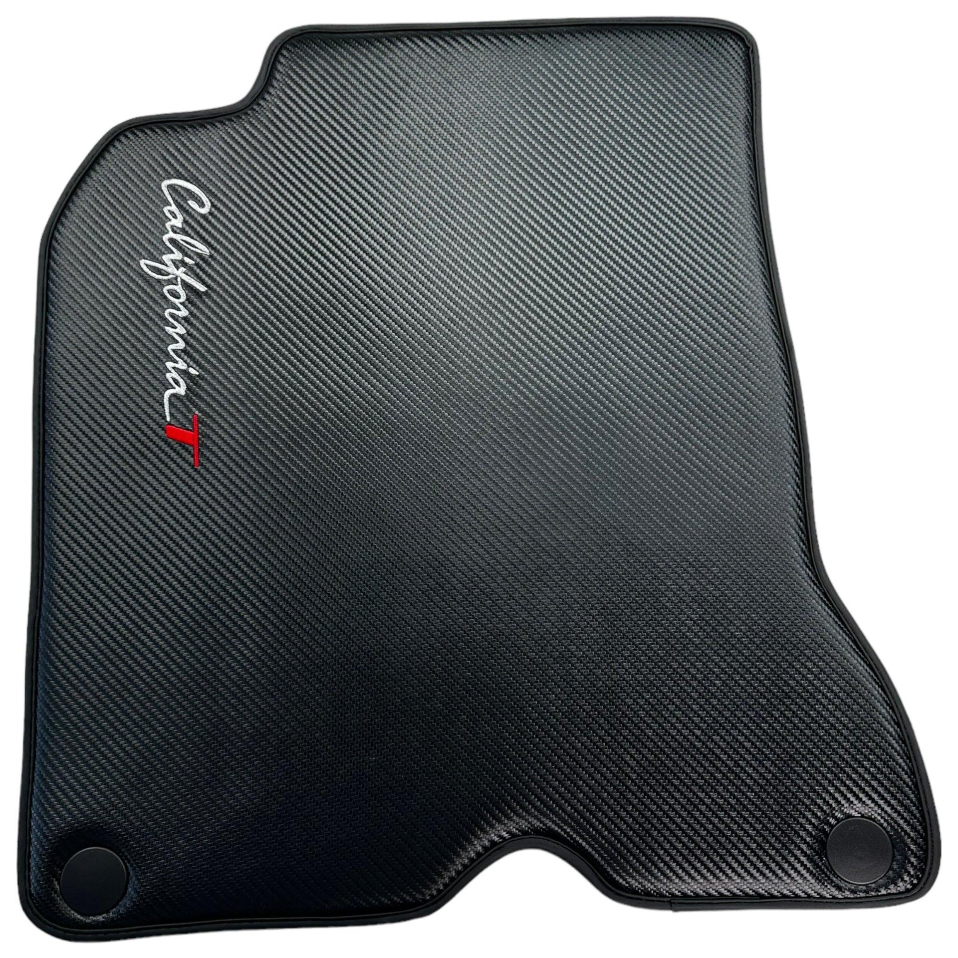 Floor Mats For Ferrari California T (2015-2018) Carbon Fiber Leather - AutoWin