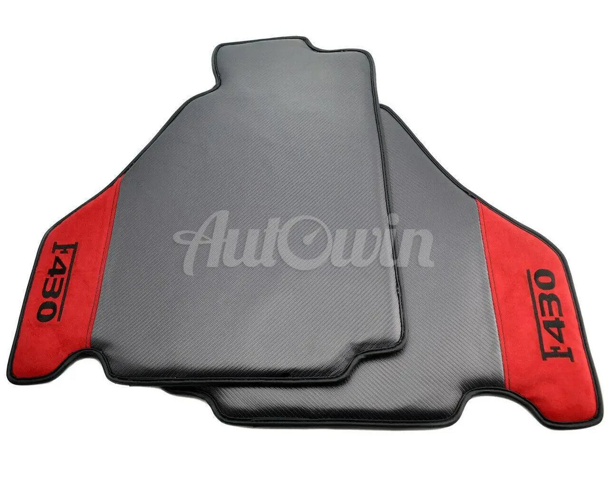 Bilmatter for Ferrari F430 2004-2009 Carbon & Alcantara Lær F430 Emblem - AutoWin