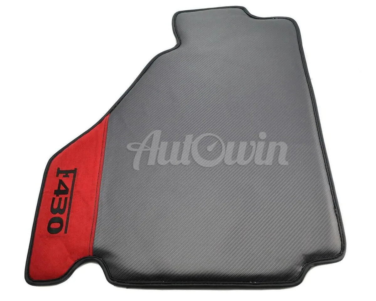 Bilmatter for Ferrari F430 2004-2009 Carbon & Alcantara Lær F430 Emblem - AutoWin