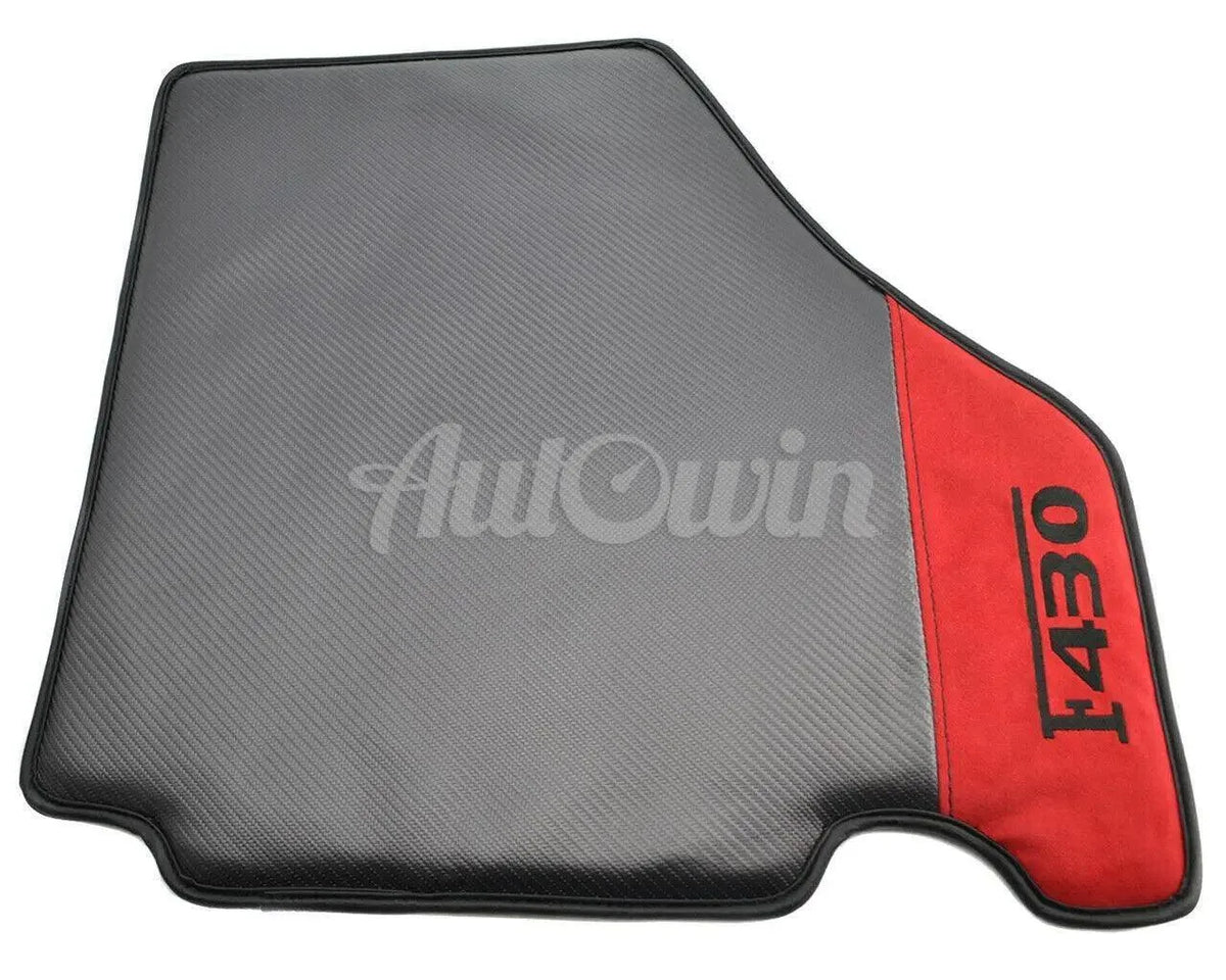 Bilmatter for Ferrari F430 2004-2009 Carbon & Alcantara Lær F430 Emblem - AutoWin