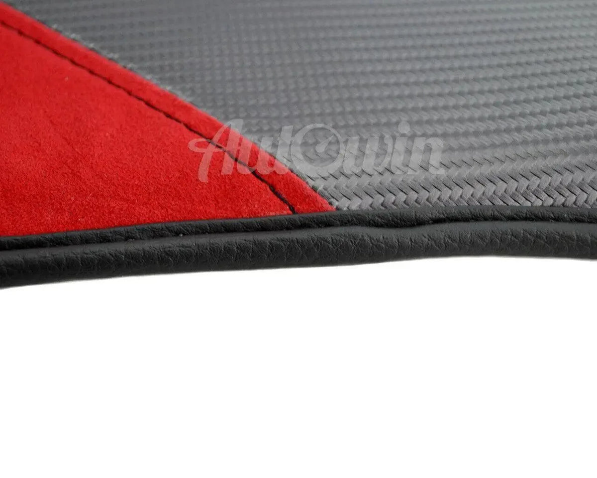 Bilmatter for Ferrari F430 2004-2009 Carbon & Alcantara Lær F430 Emblem