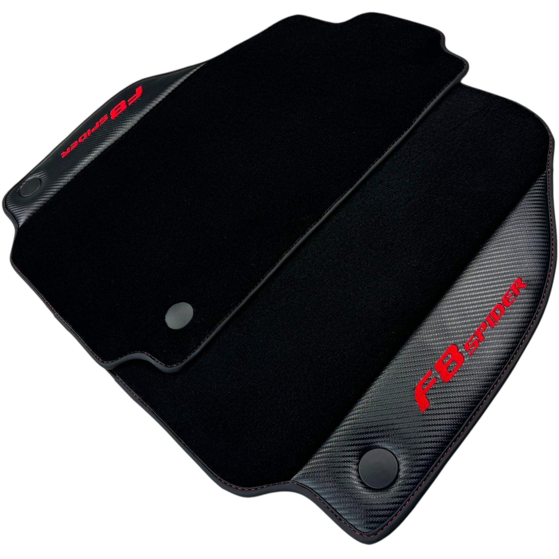 Floor Mats for Ferrari F8 Spider (2019-2022) with Carbon Fiber - AutoWin