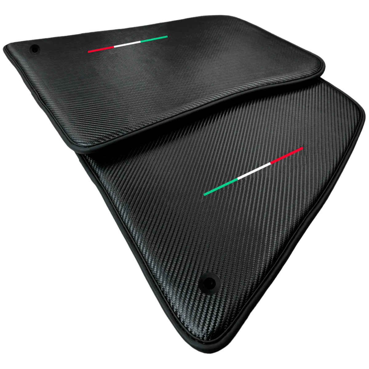 Floor Mats for Ferrari SF90 Stradale (2019-2024) Made From Carbon Fiber Leather - AutoWin