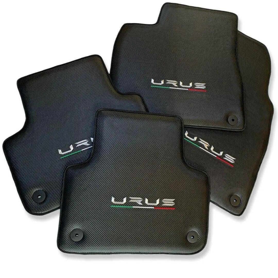 Floor Mats For Lamborghini Urus Made From Carbon Fiber Leather - AutoWin