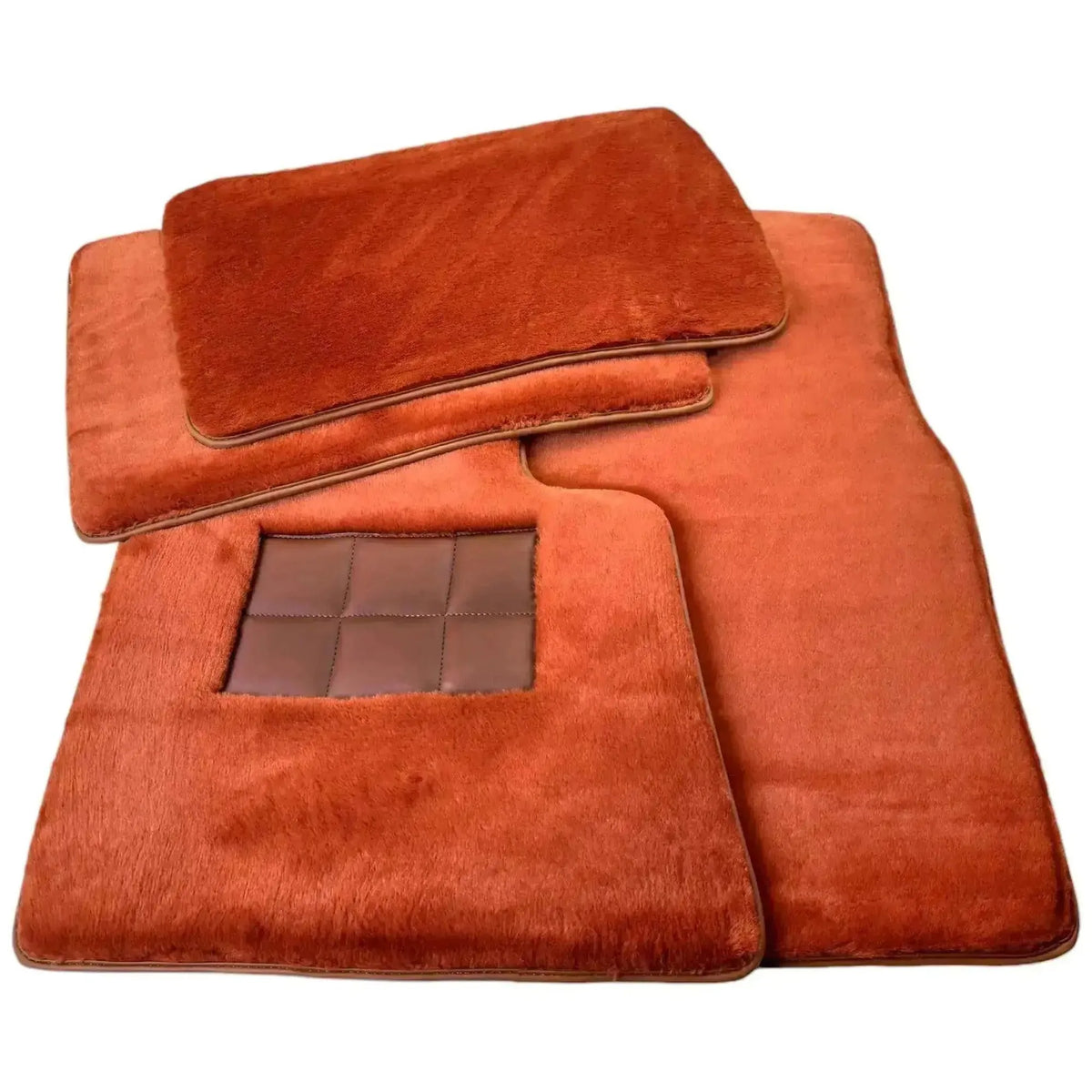 Ginger Color Sheepskin Floor Mats for Rolls-Royce Cullinan (2018-2025)