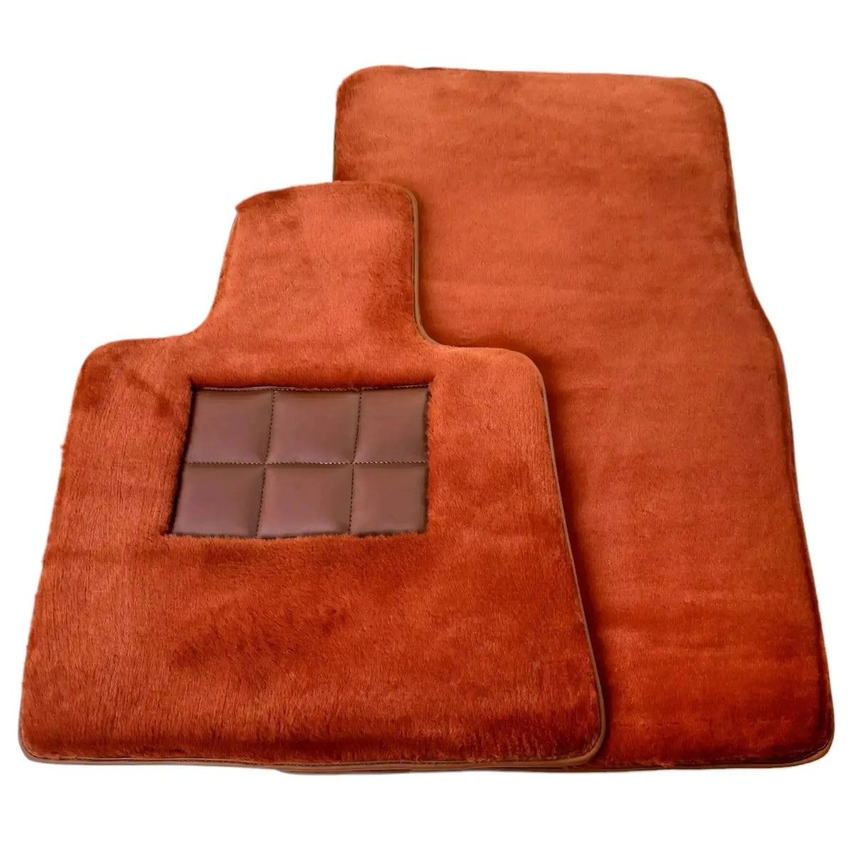 Ginger Color Sheepskin Floor Mats for Rolls-Royce Phantom VIII (2017-2024) - AutoWin
