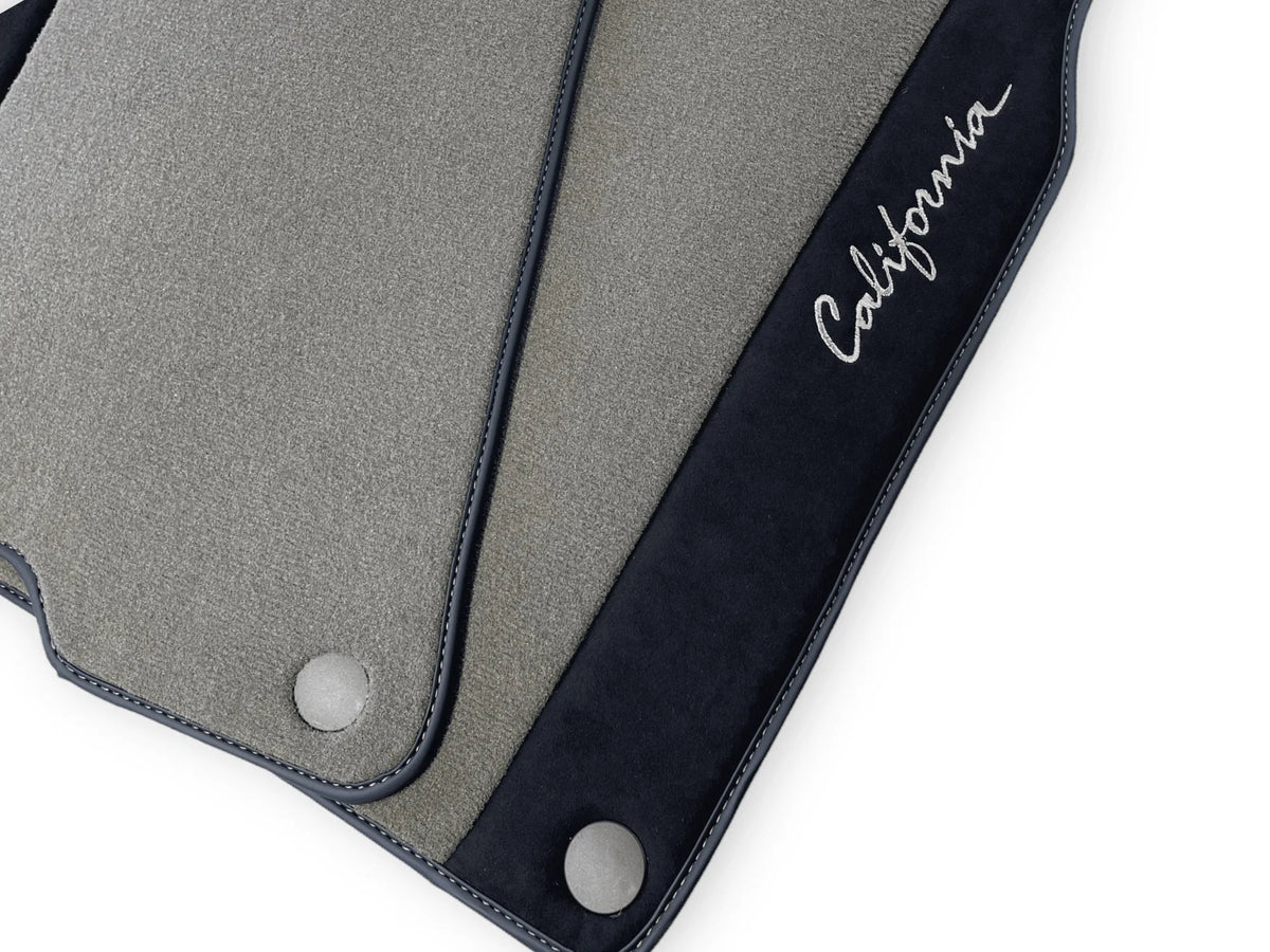 Gray Floor Mats For Ferrari California 2008-2014 With Alcantara - AutoWin
