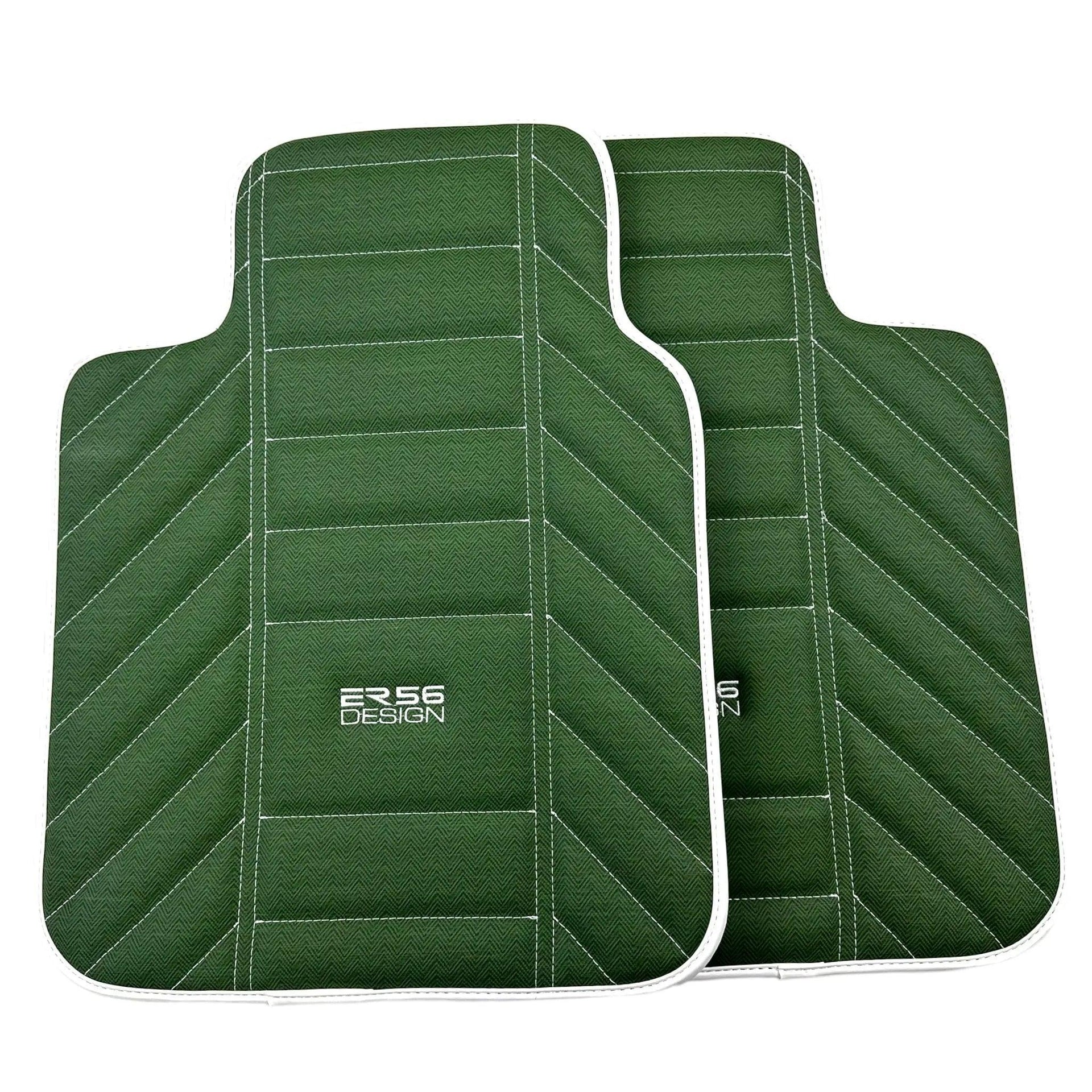 Green Leather Floor Mats For Rolls Royce Black Badge Wraith (2013-2023) - AutoWin