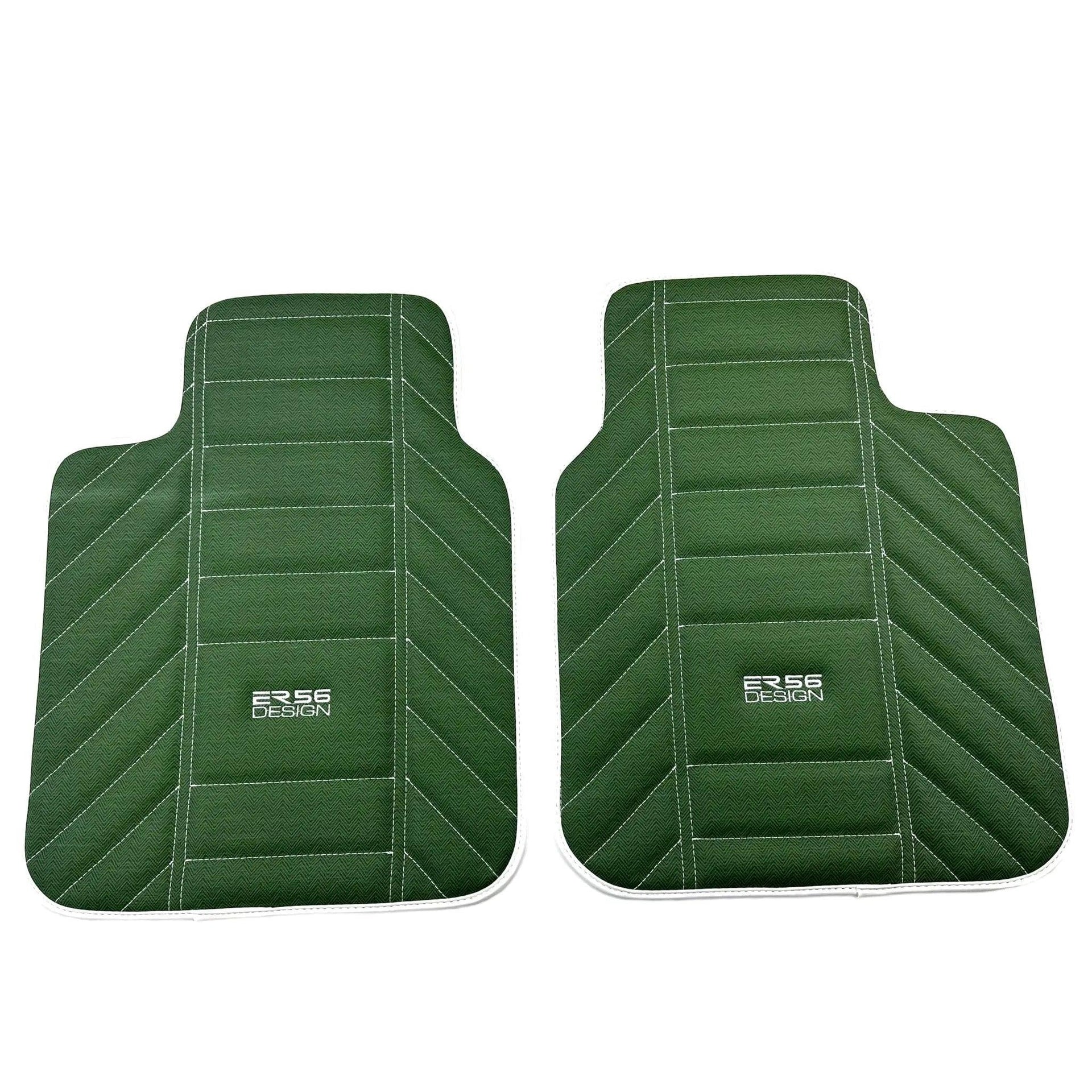 Green Leather Floor Mats For Rolls Royce Shadow 1965-1977 - AutoWin